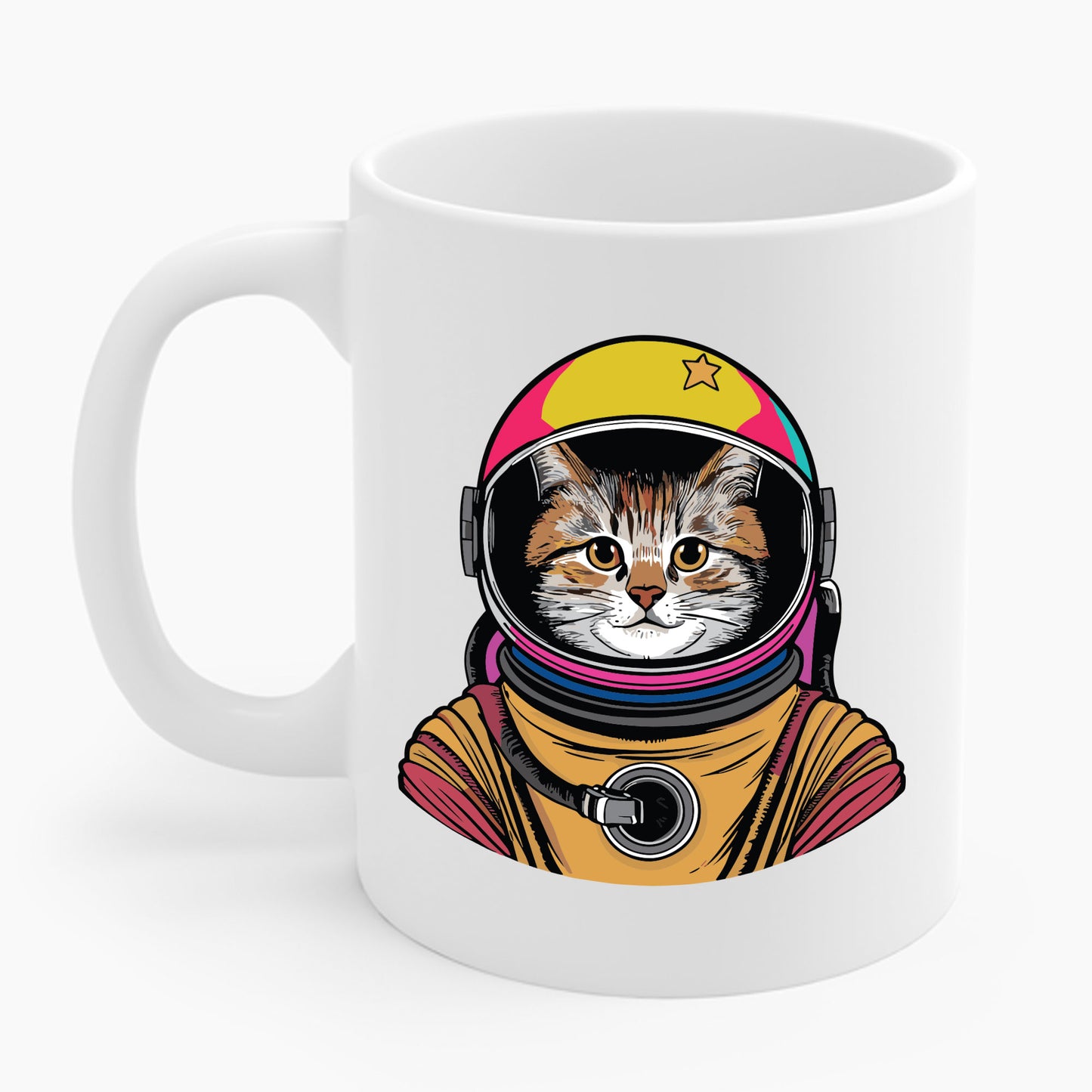 Funny Space Gifts Cat Mom Cat Dad Astronaut Space Coffee Mug For Men Women Kids