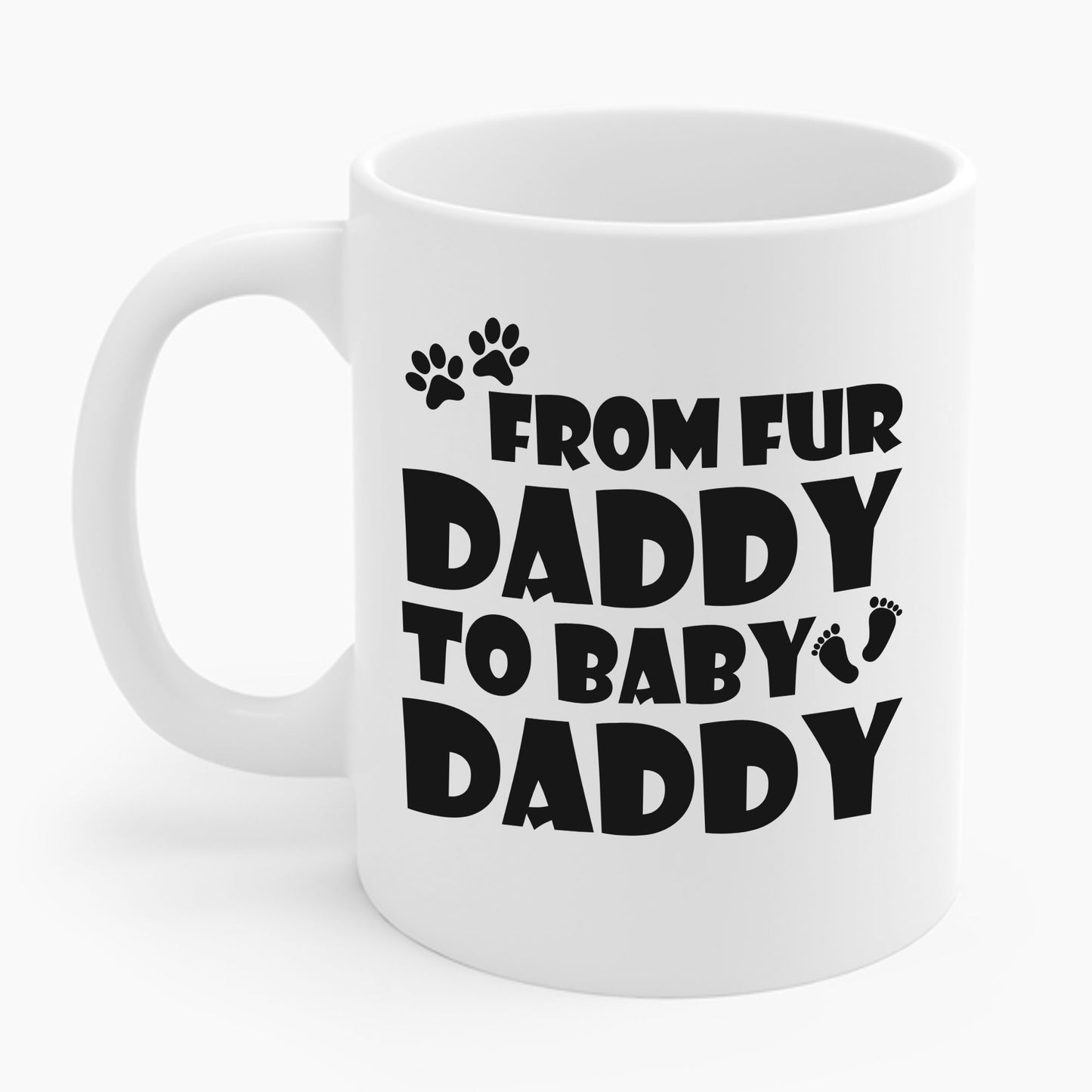 From Fur Daddy To Baby Daddy - Dog Dad Fathers Pregnancy Coffee Mug