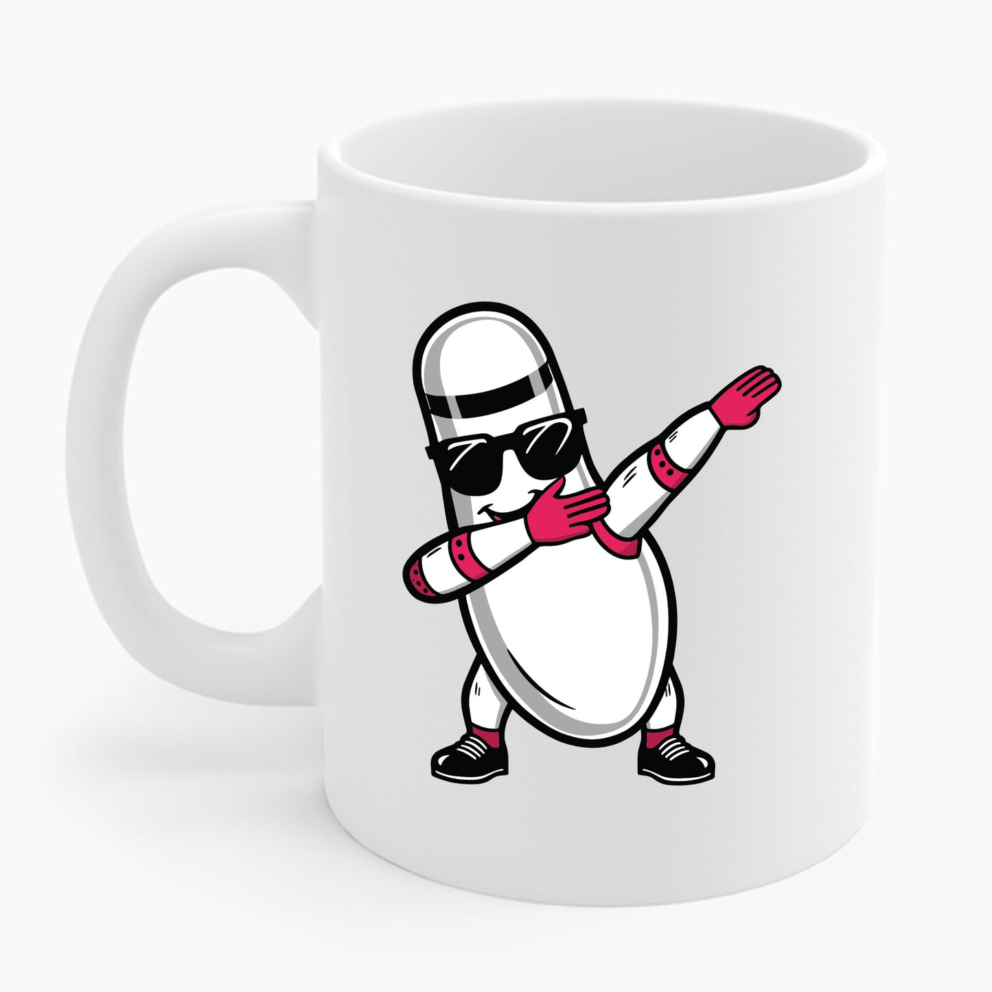 Funny Bowling Pin Dabbing Sunglasses Bowler Player Coffee Mug For Men Women