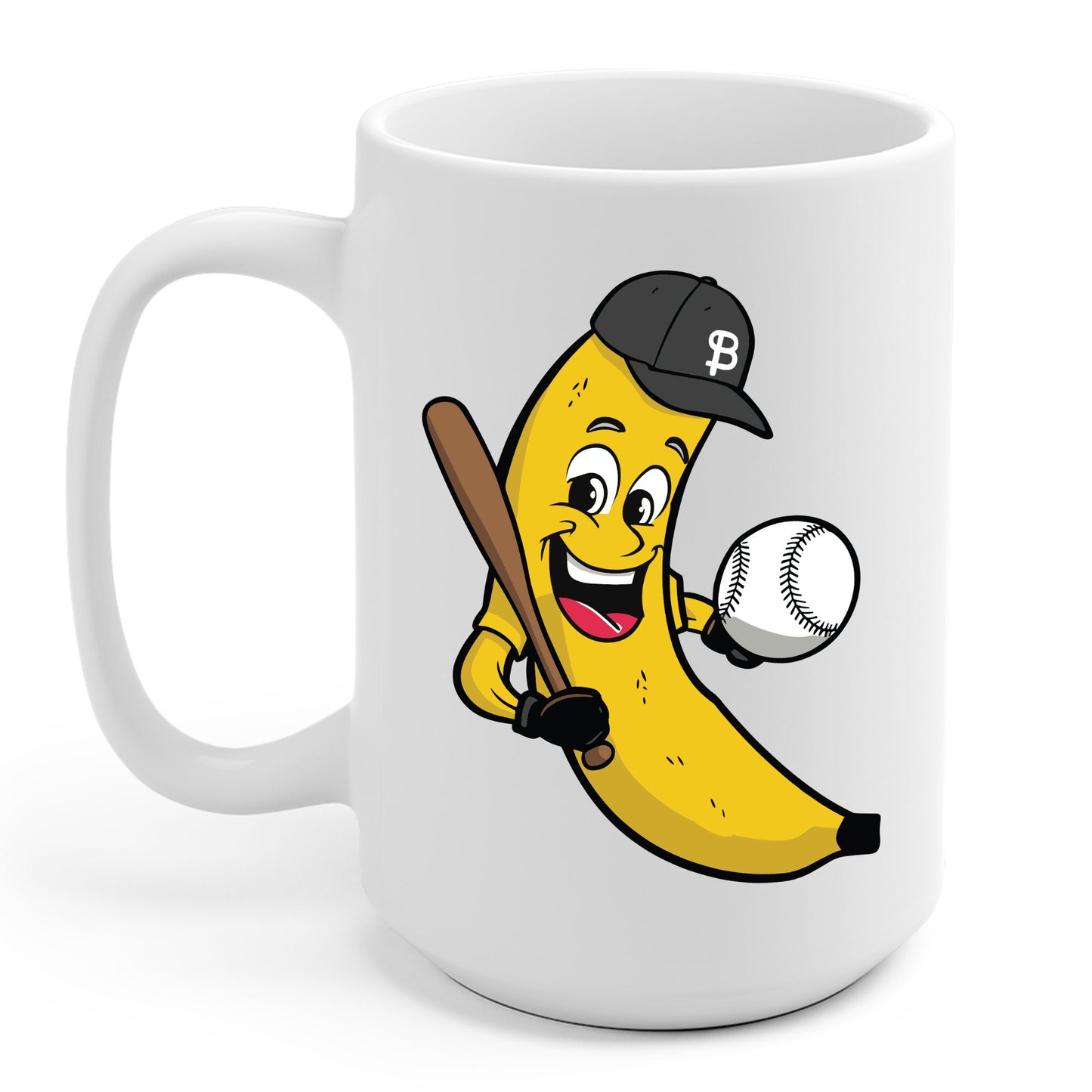 Funny Banana Playing Baseball Fruit Lover Baseball Player Coffee Mug For Men Women