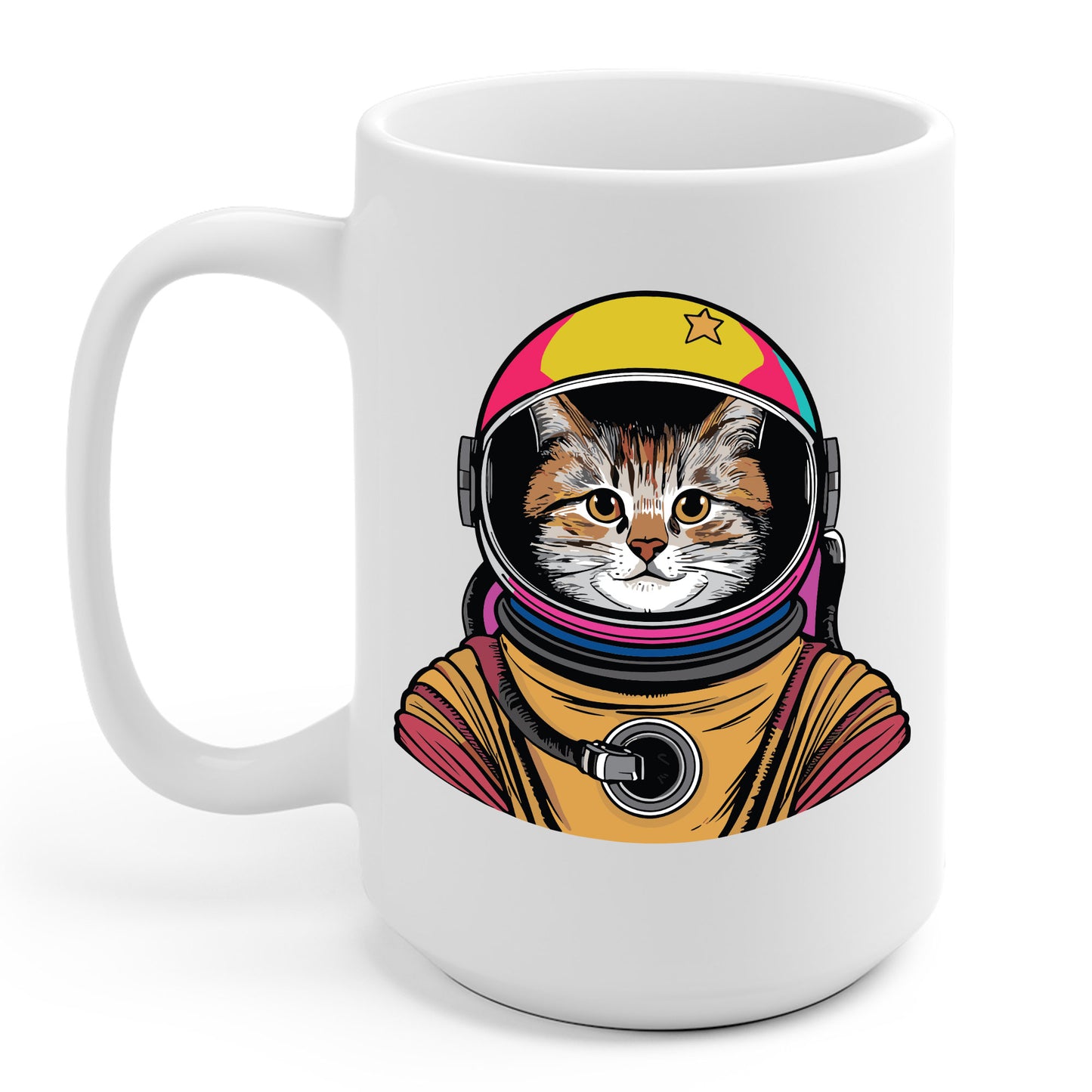 Funny Space Gifts Cat Mom Cat Dad Astronaut Space Coffee Mug For Men Women Kids