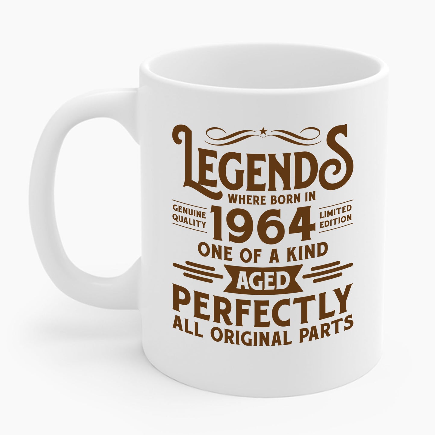 60th Birthday Tee 60 Years Old Vintage Legends Funny Born In 1964 Coffee Mug For Men Women