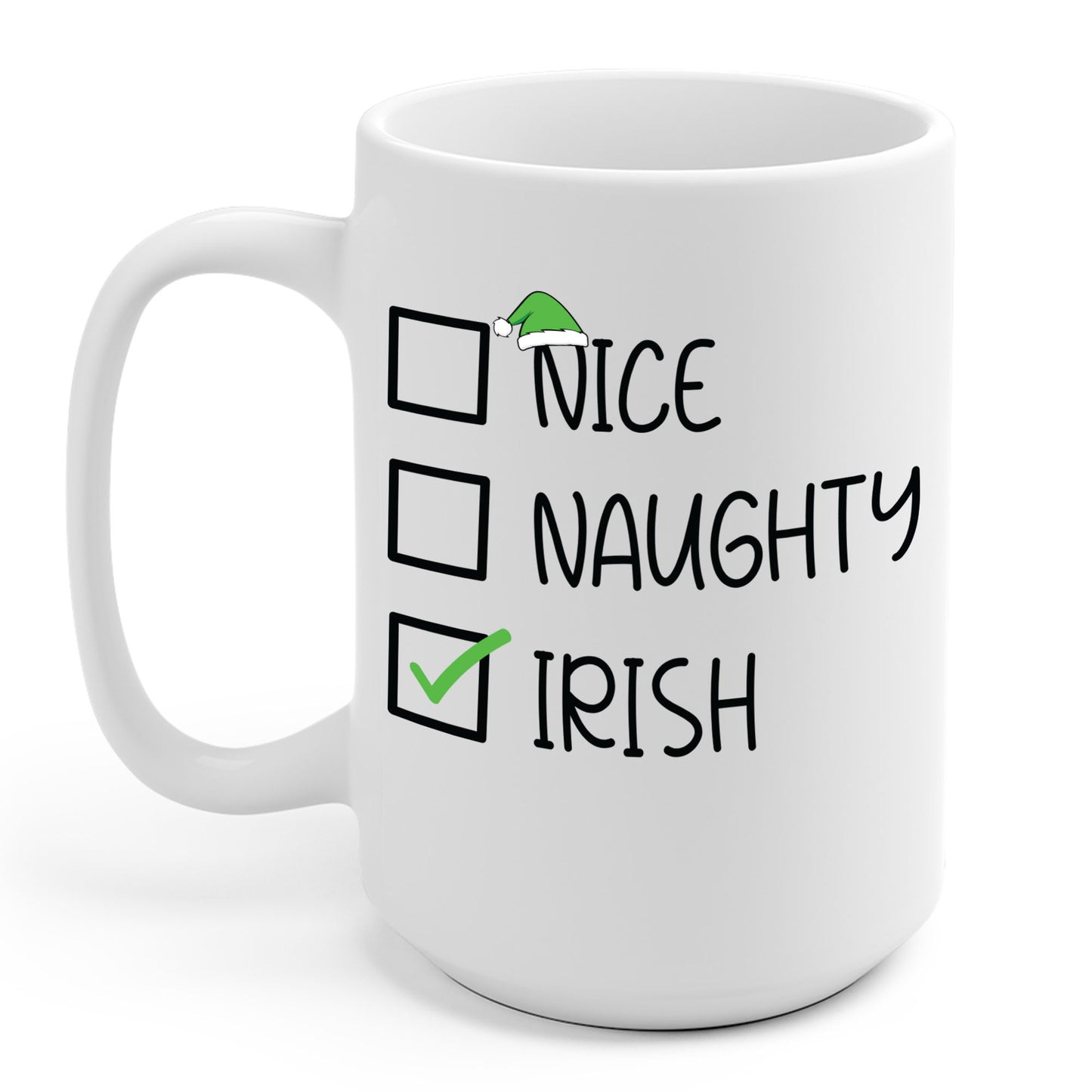 Nice Naughty Irish Christmas Ireland Heritage Roots St Patricks Day Coffee Mug For Men Women