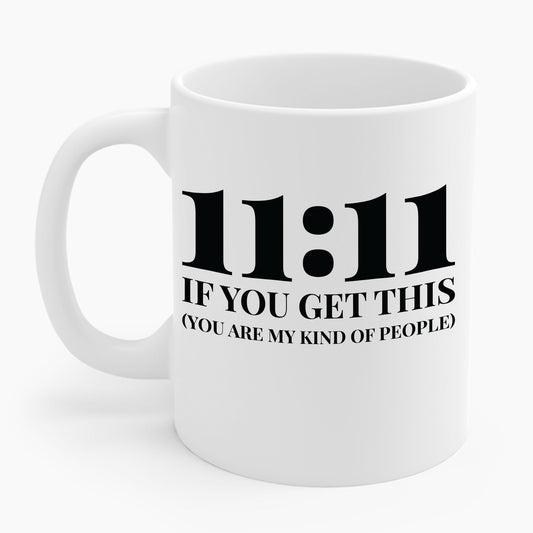 Funny 1111 Manifestation Numerology Angel Number Coffee Mug For Men Women