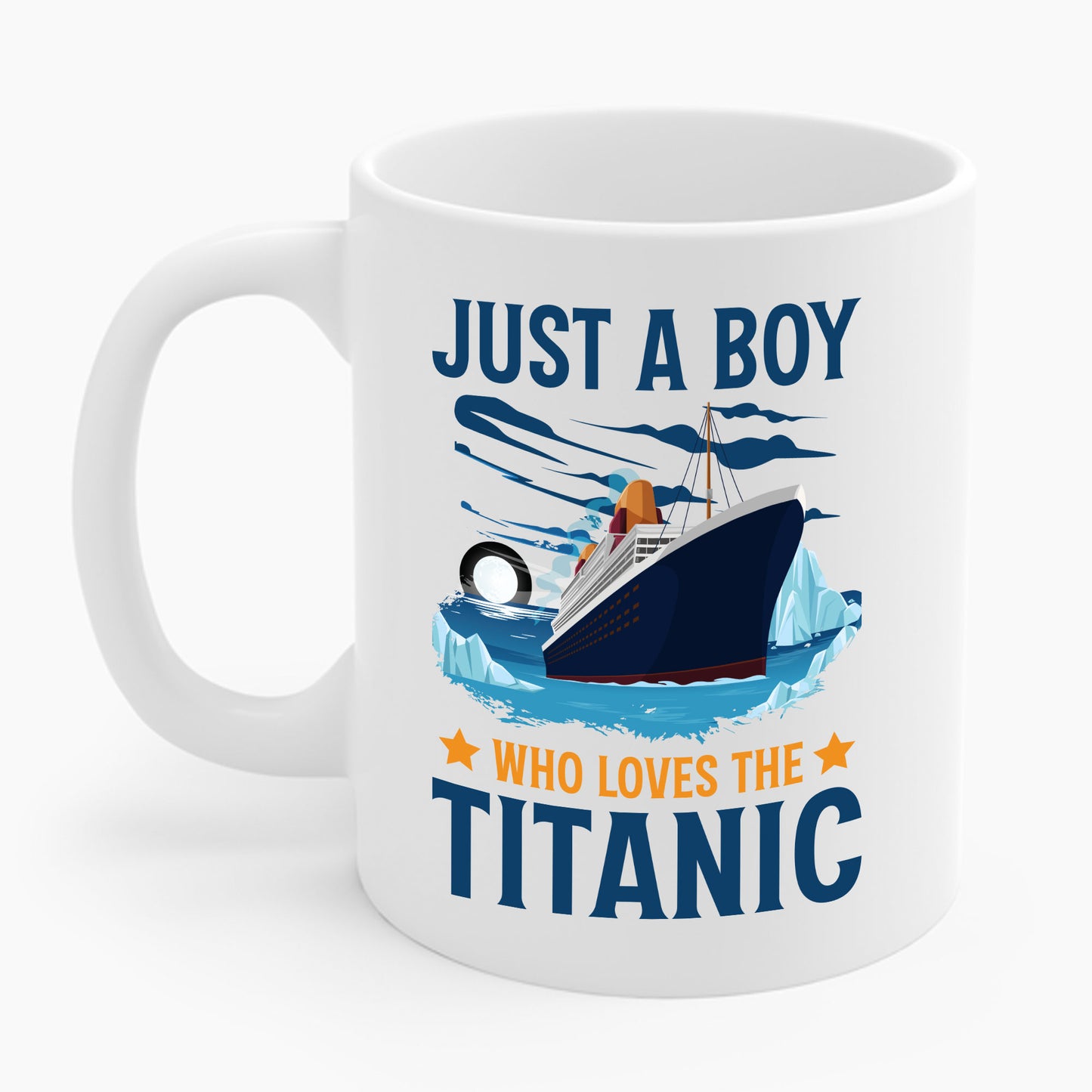 Just A Boy Who Just Loves The Rms Titanic Cruise Ship Coffee Mug For Men Women