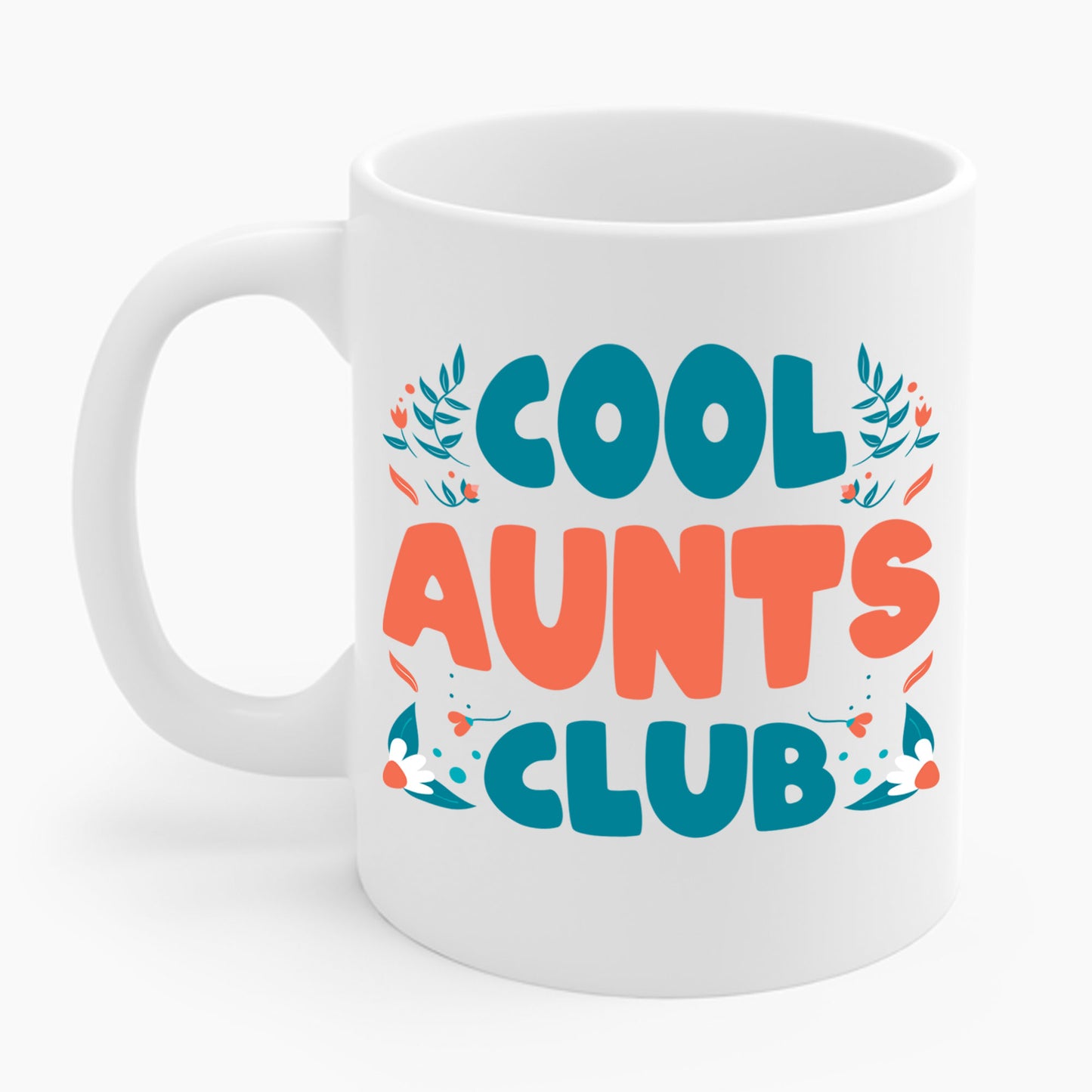 Cool Aunts Club Groovy Retro Smile Aunt Auntie Funny Mother's Day Coffee Mug