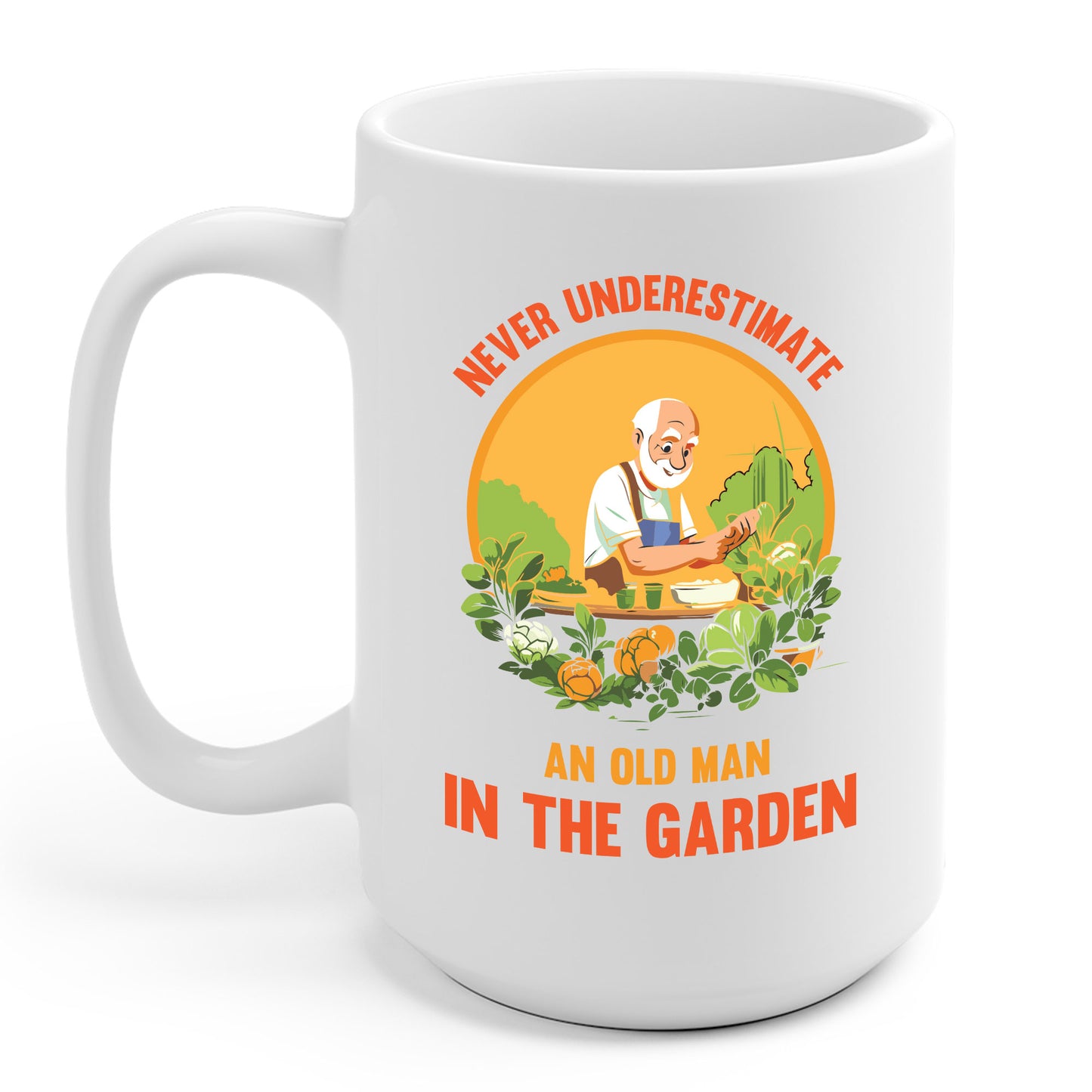 Funny Never Underestimate Gardener Gardening An Old Man In The Garden Plant Coffee Mug