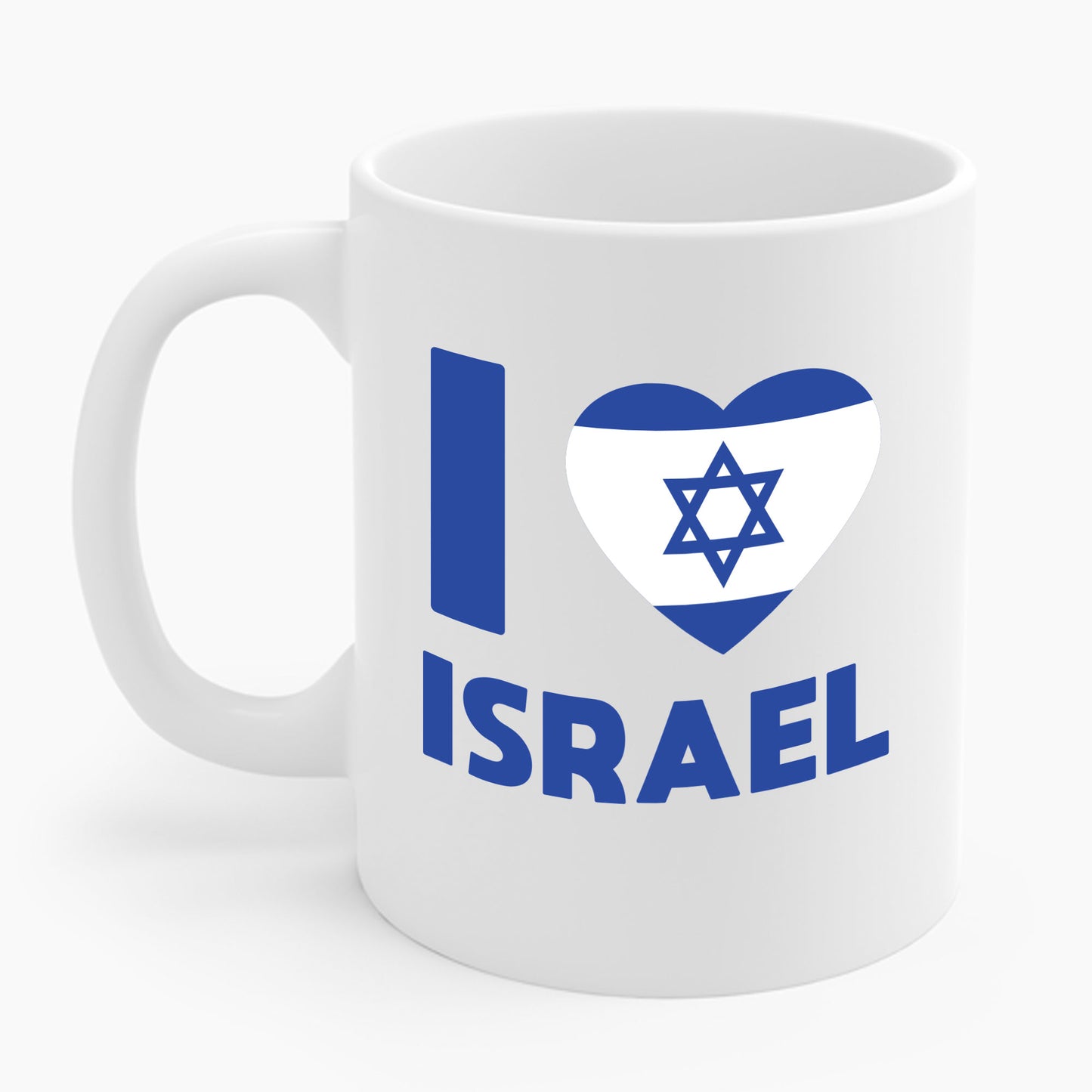 I Love Israel Flag Heart Jews Jewish Coffee Mug For Men Women