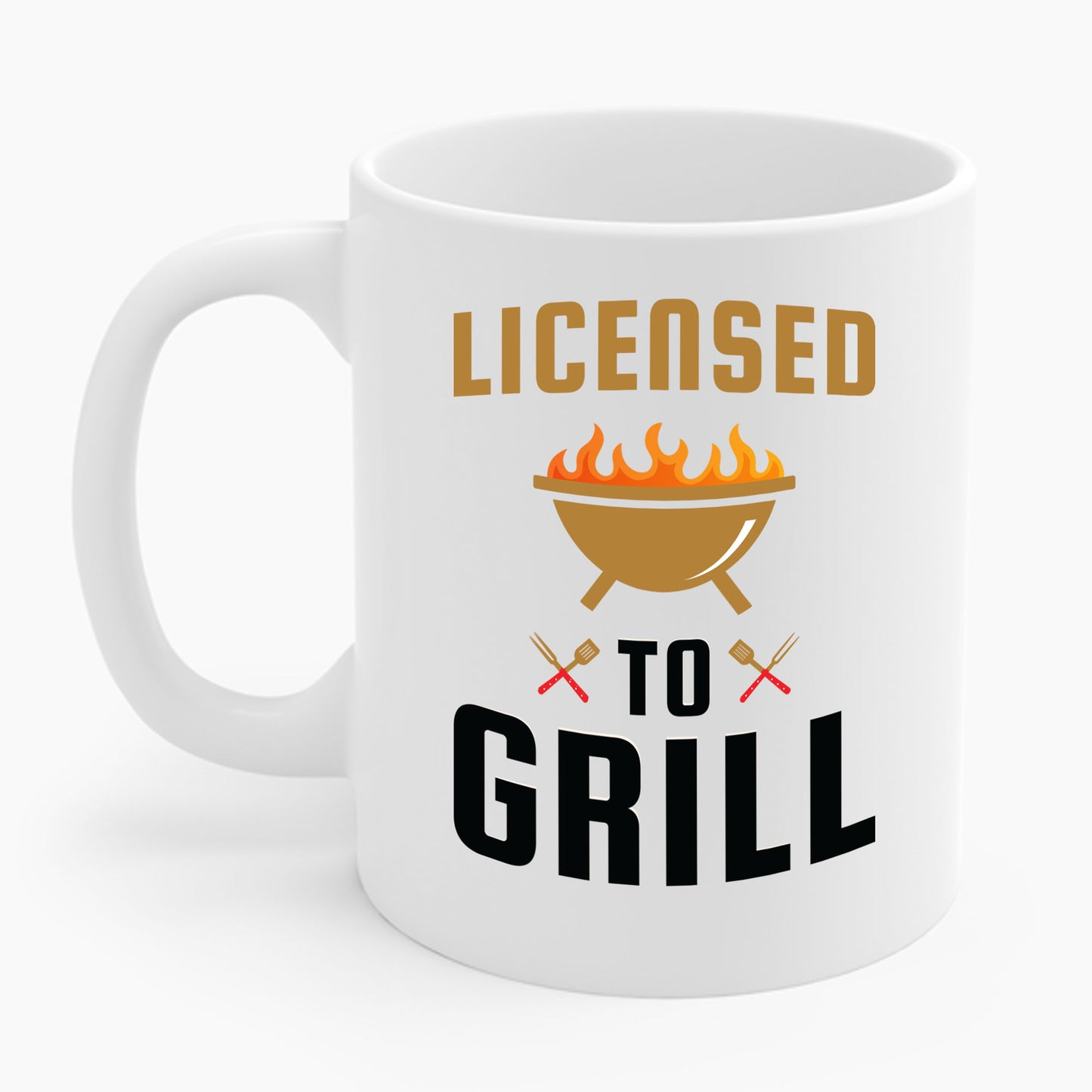 Licensed To Grill Funny BBQ Grilling Fathers Day Dad Gift Coffee Mug For Men Women