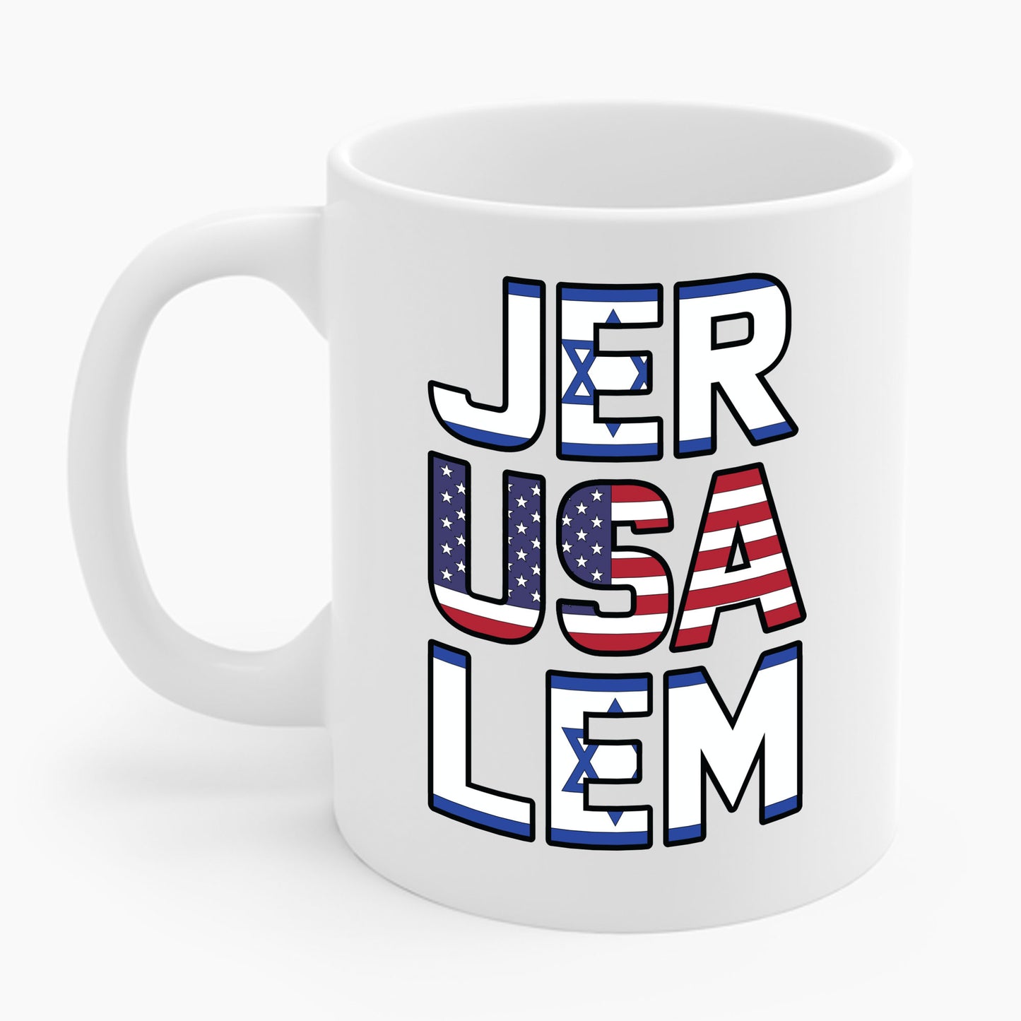 Jerusalem City Usa Israel Flag Jewish Support Jerusalem Coffee Mug For Men Women