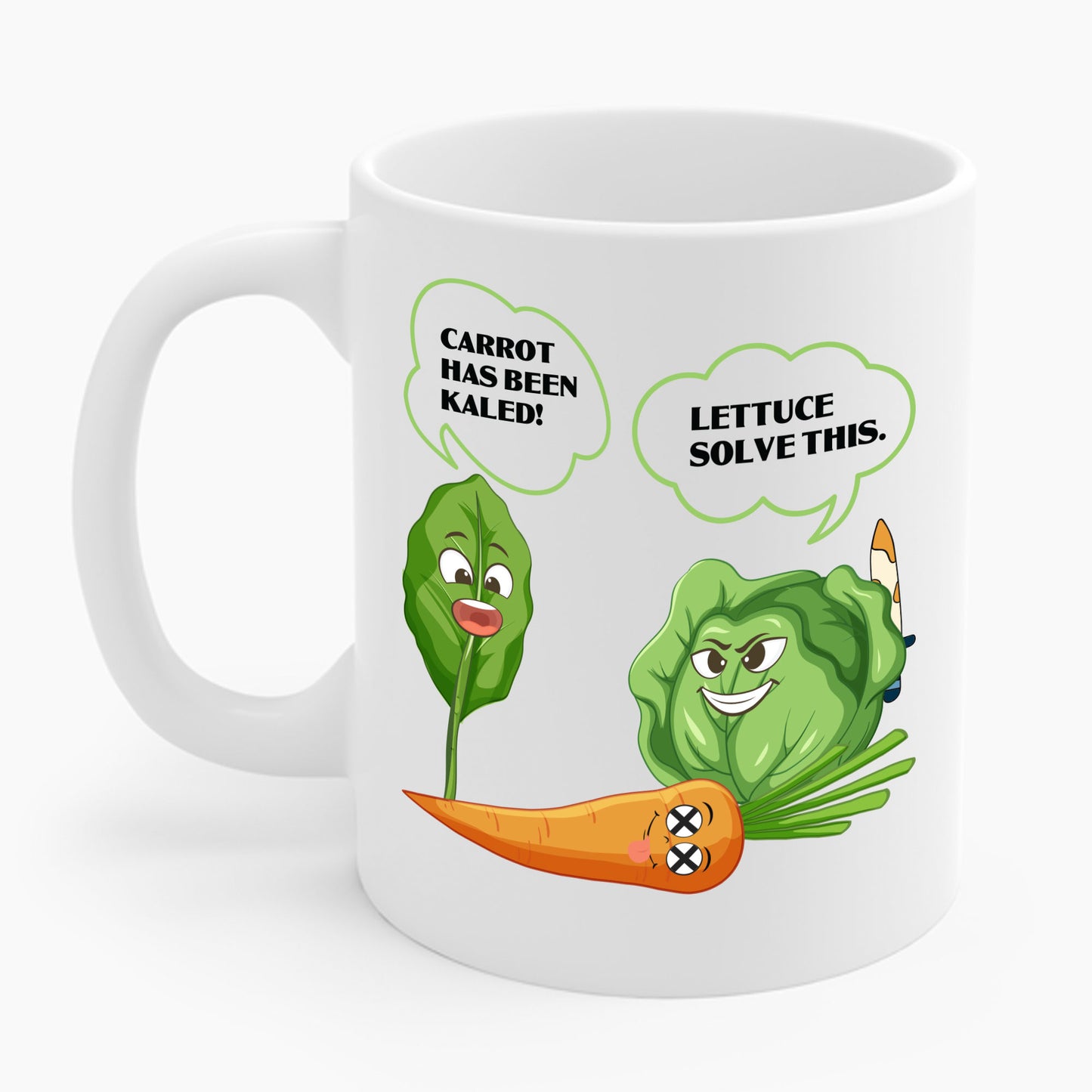 Letttuce Leaf Vegetable Funny Joke Vegetarian Vegan Coffee Mug For Men Women