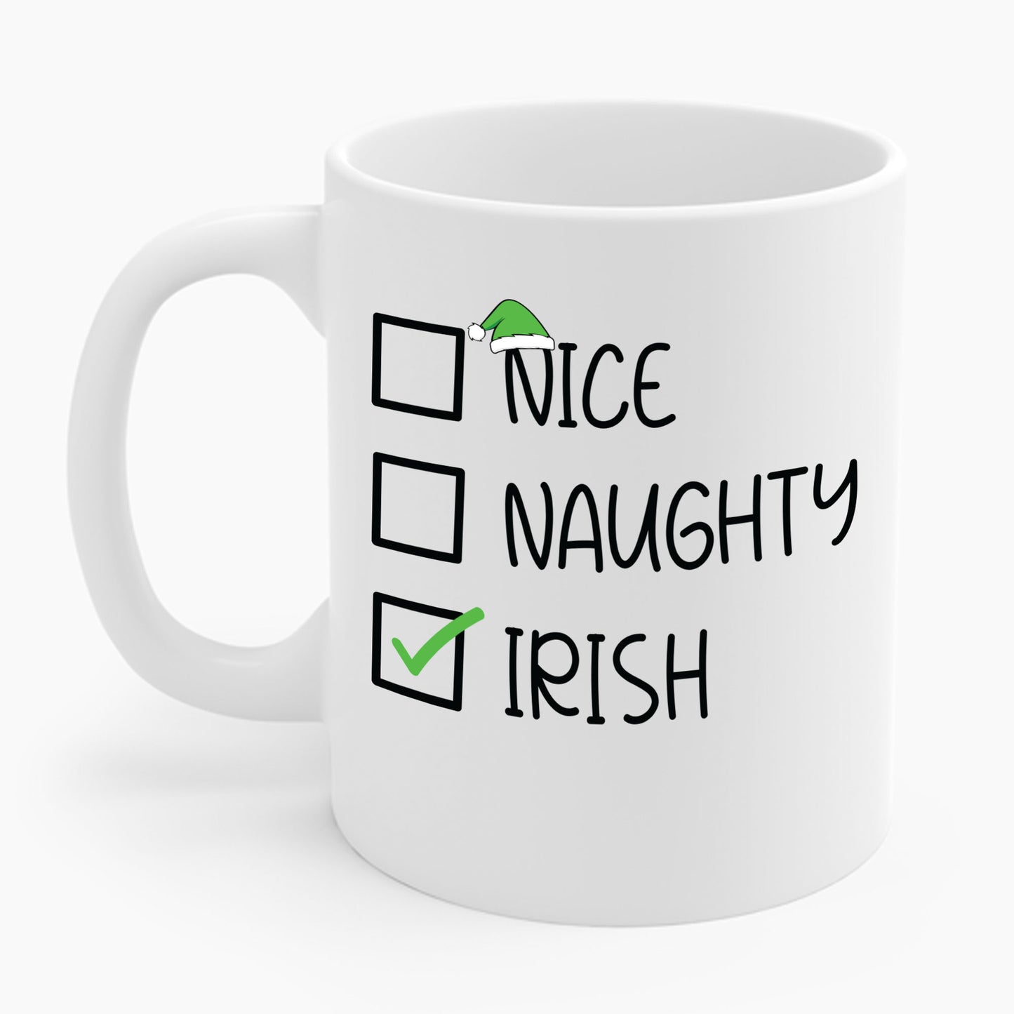 Nice Naughty Irish Christmas Ireland Heritage Roots St Patricks Day Coffee Mug For Men Women