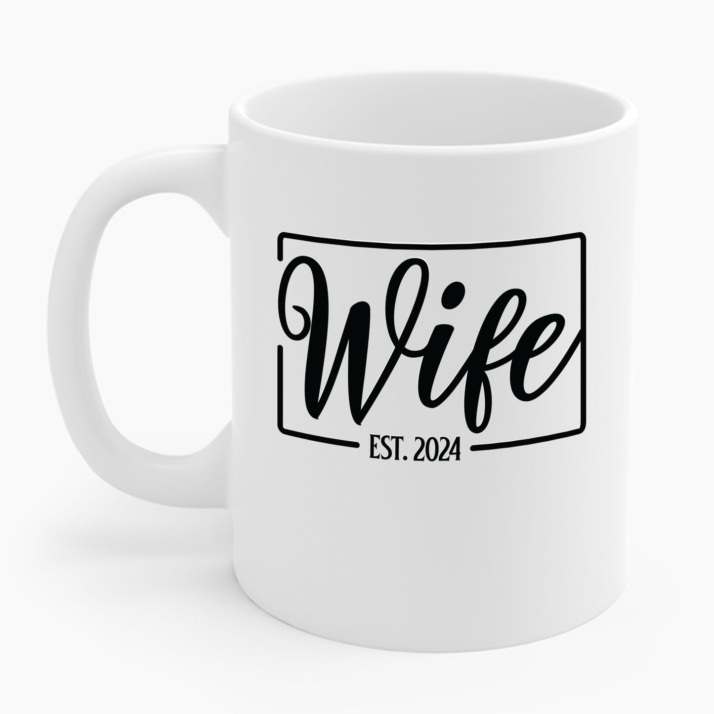 Wife Est 2024 Just Married Honeymoon Wedding Couples Coffee Mug For Women