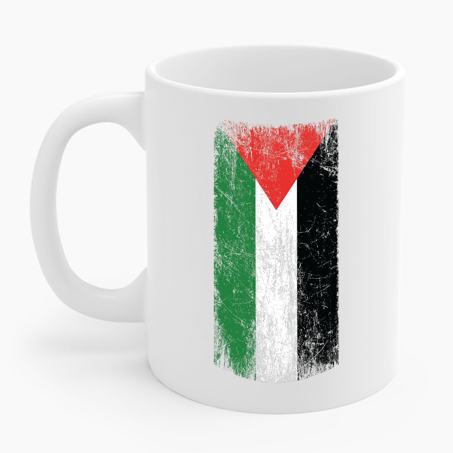 Distressed  Palestine Flag I love Palestine Gaza Vintage Coffee Mug For Men