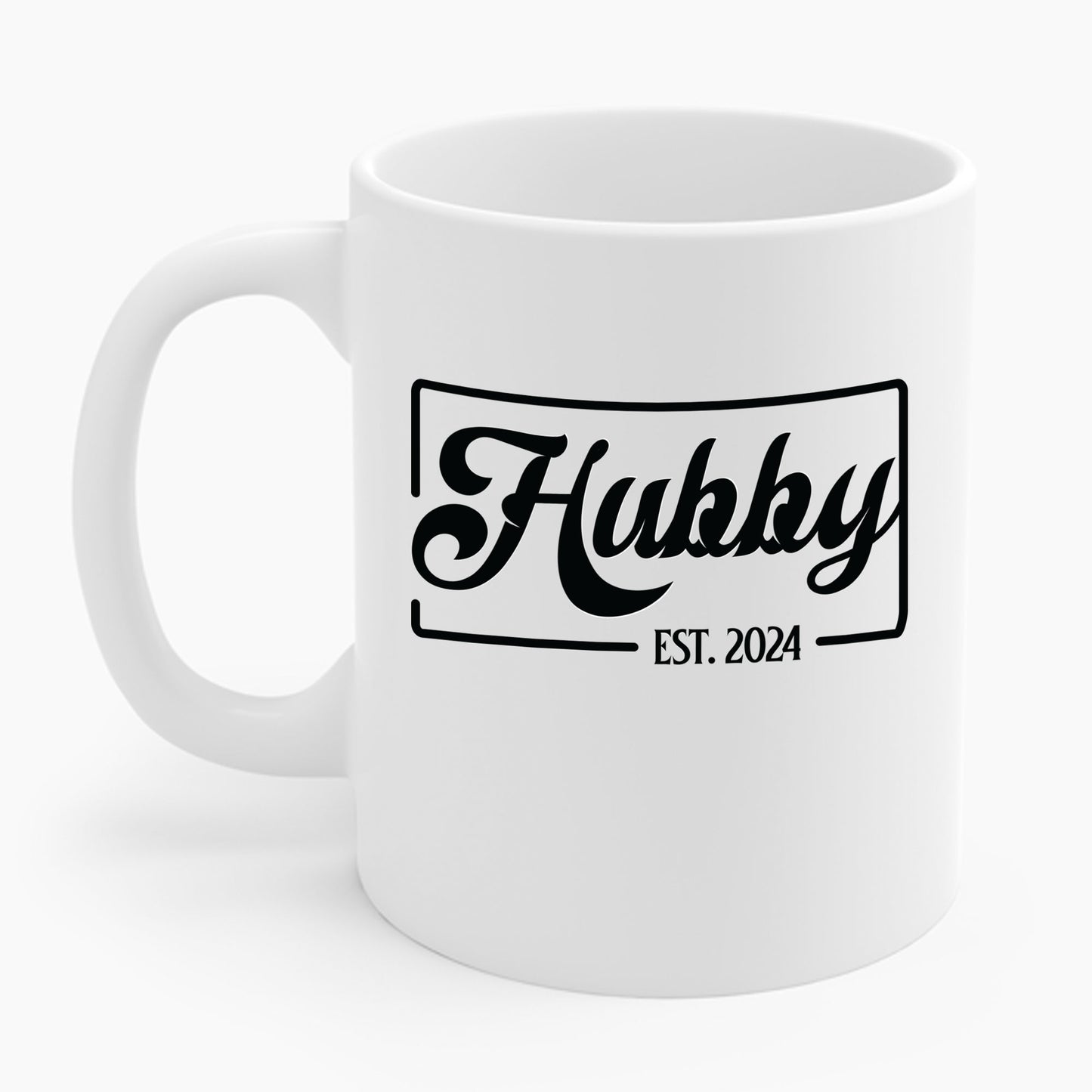 Hubby Est 2024 Just Married Honeymoon Wedding Couples Coffee Mug For Men