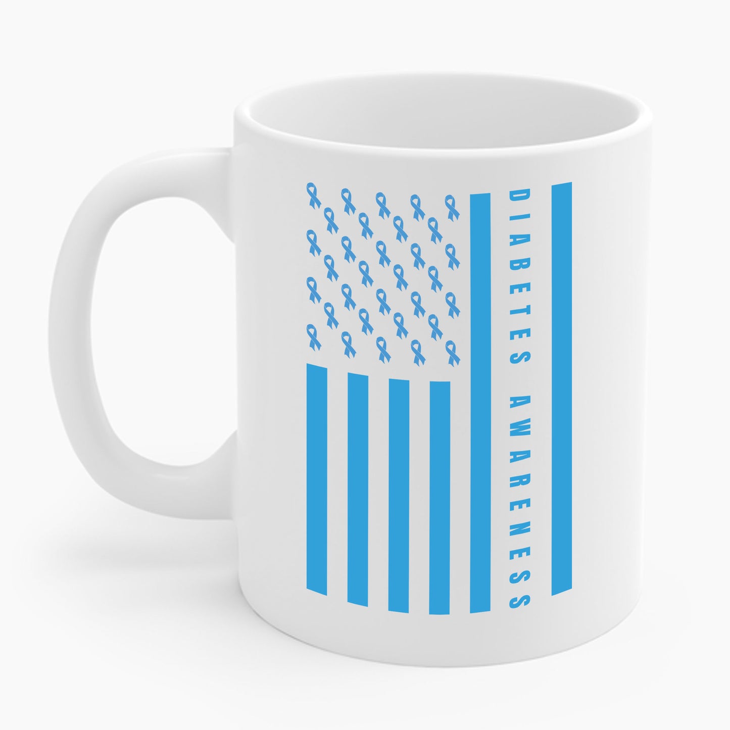 Diabetes Support Type 1 Diabetes Awareness American Flag Coffee Mug For Men Women