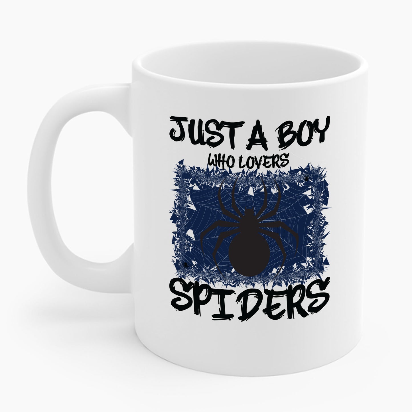 Just A Boy Who Loves Spiders Retro Spider Lover Coffee Mug For Men Kids