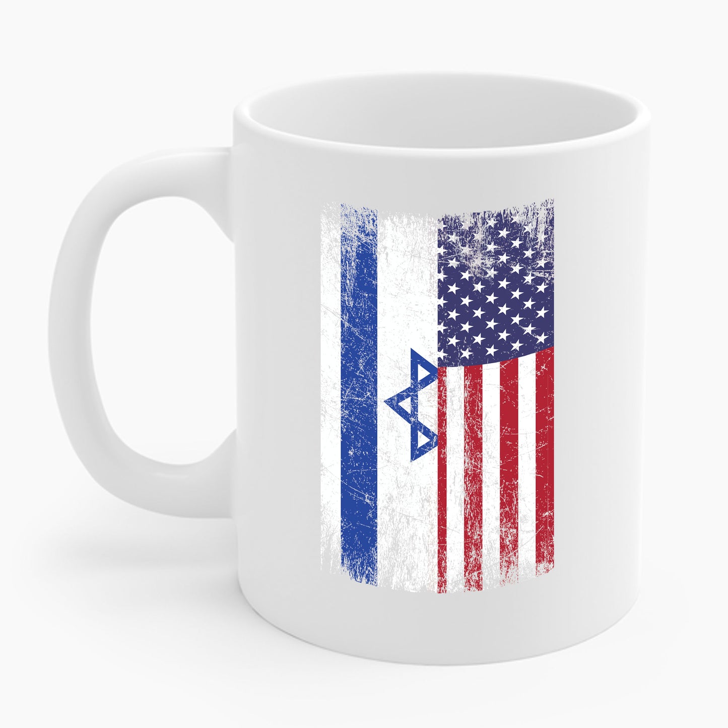 Israeli American USA Flag Coffee Mug Pride Israel USA Mug For Men Women