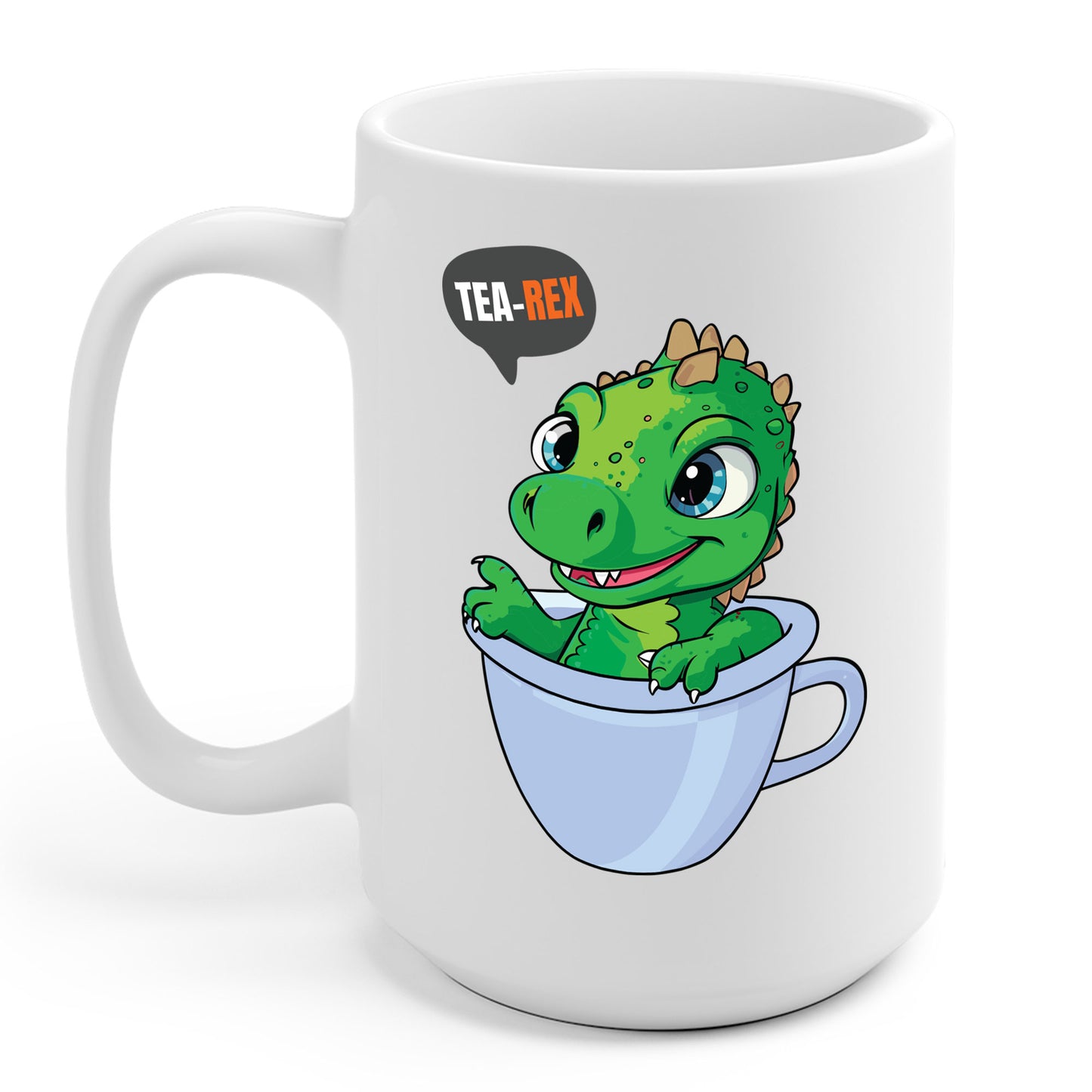 Tea-Rex In A Cup Cute T-Rex Dinosaur Kawaii Coffee Tea Funny Dino Pun Coffee Mug For Men Women