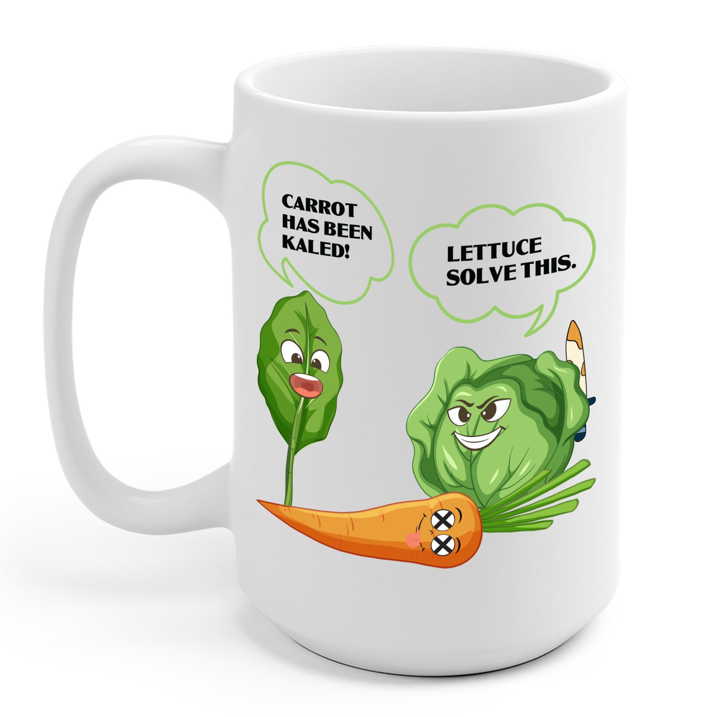 Letttuce Leaf Vegetable Funny Joke Vegetarian Vegan Coffee Mug For Men Women