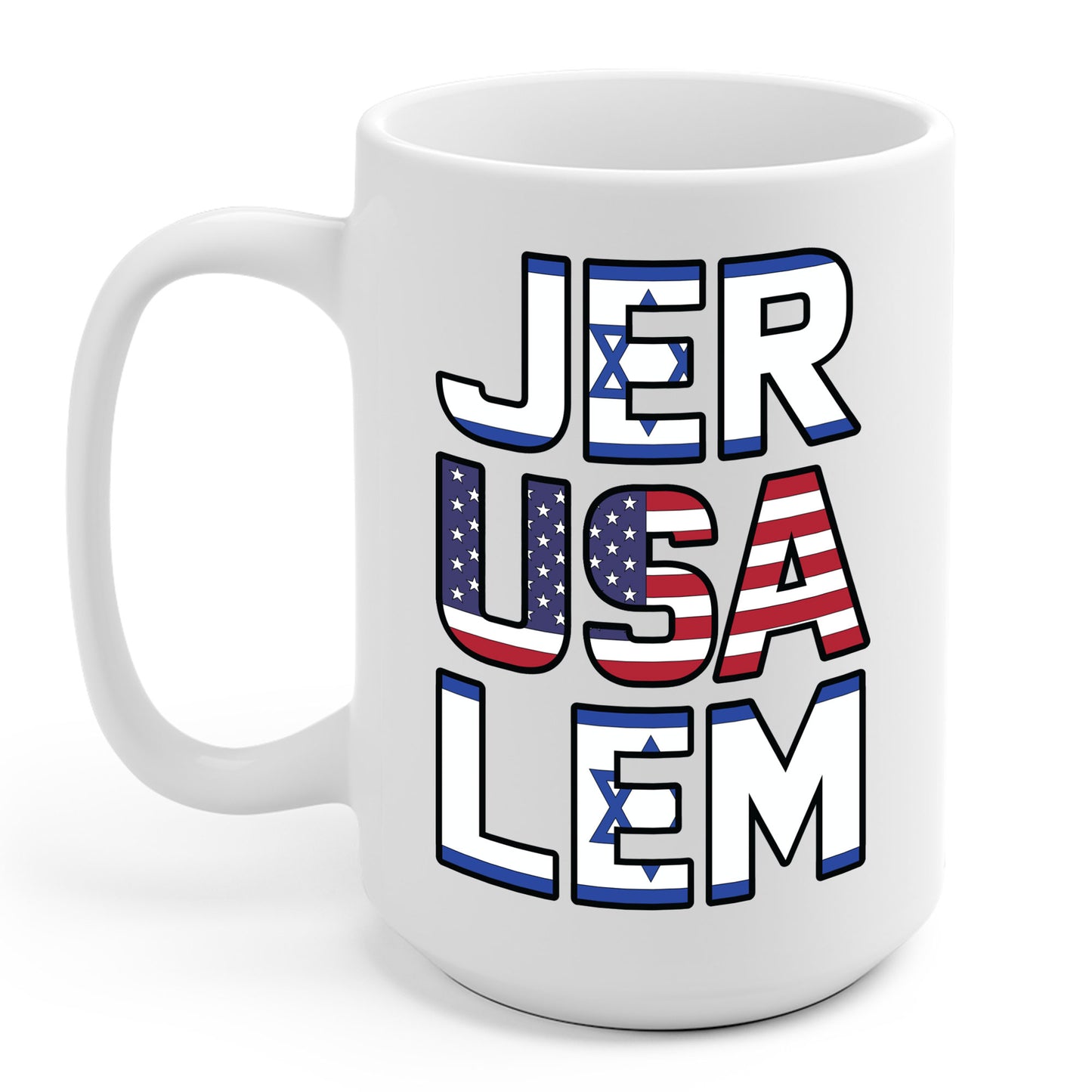 Jerusalem City Usa Israel Flag Jewish Support Jerusalem Coffee Mug For Men Women