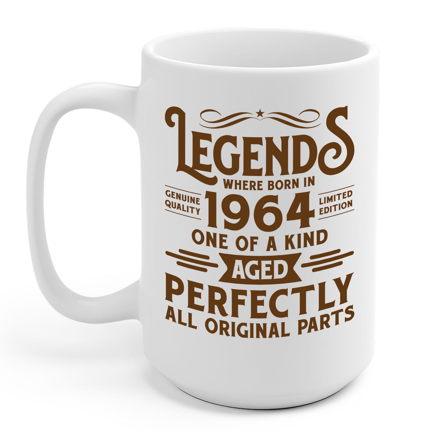 60th Birthday Tee 60 Years Old Vintage Legends Funny Born In 1964 Coffee Mug For Men Women