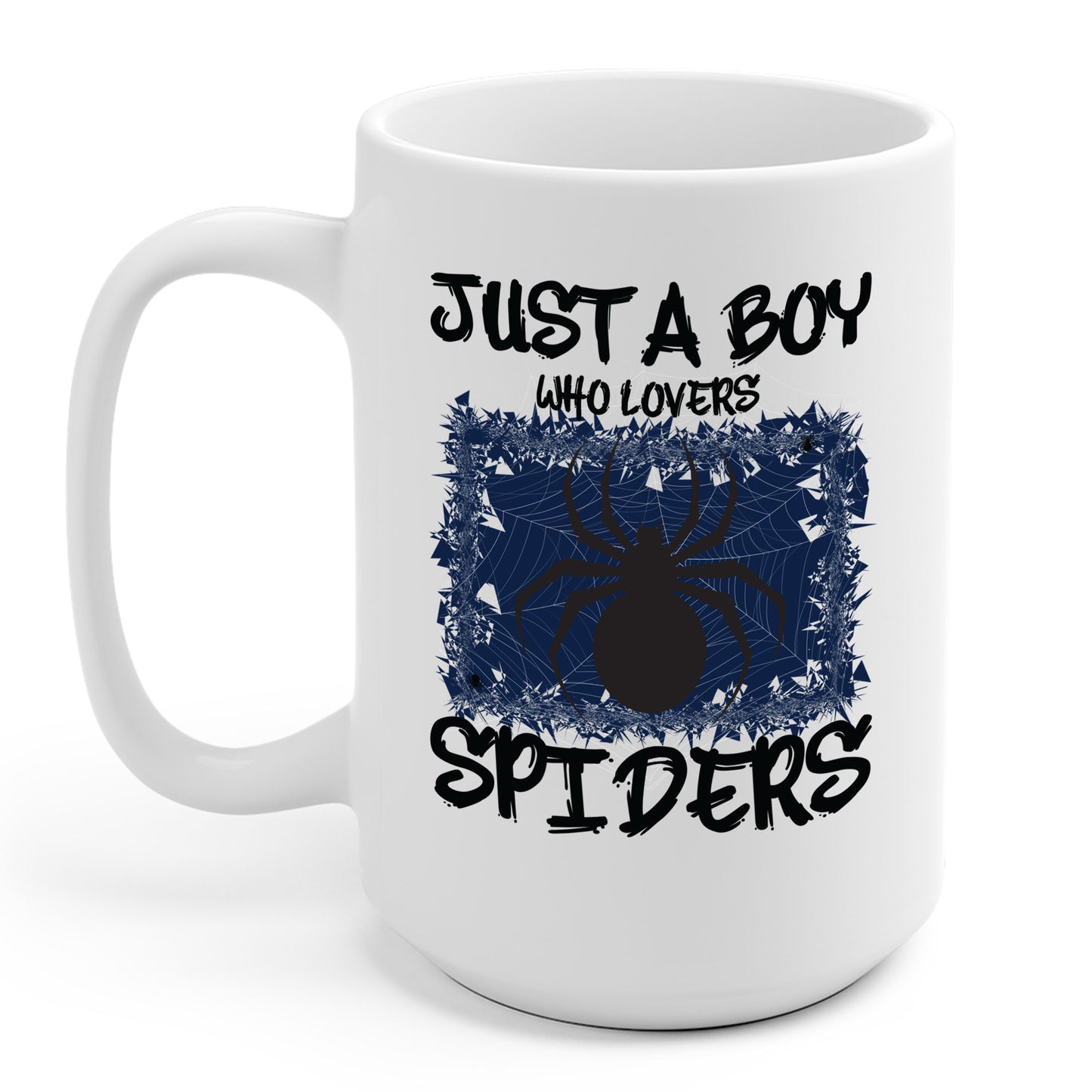 Just A Boy Who Loves Spiders Retro Spider Lover Coffee Mug For Men Kids