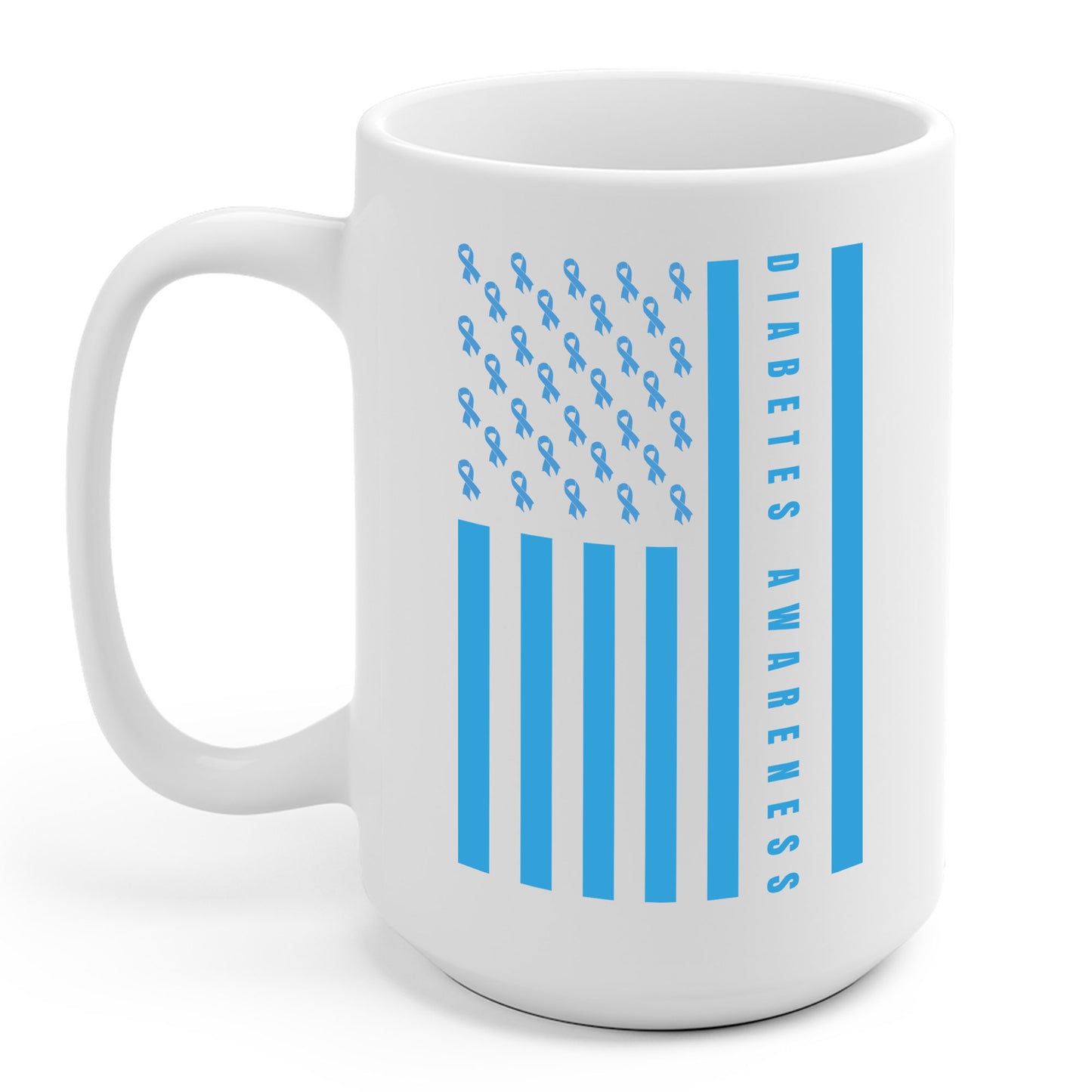 Diabetes Support Type 1 Diabetes Awareness American Flag Coffee Mug For Men Women