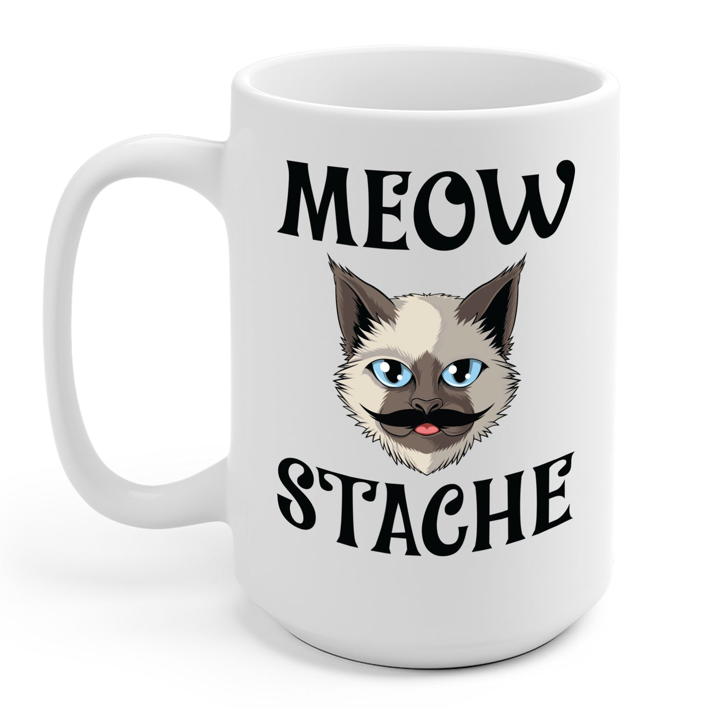 Meowstache Cat Mustache Moustache Beard Bearded Kitten Lovers Coffee Mug For Men Women