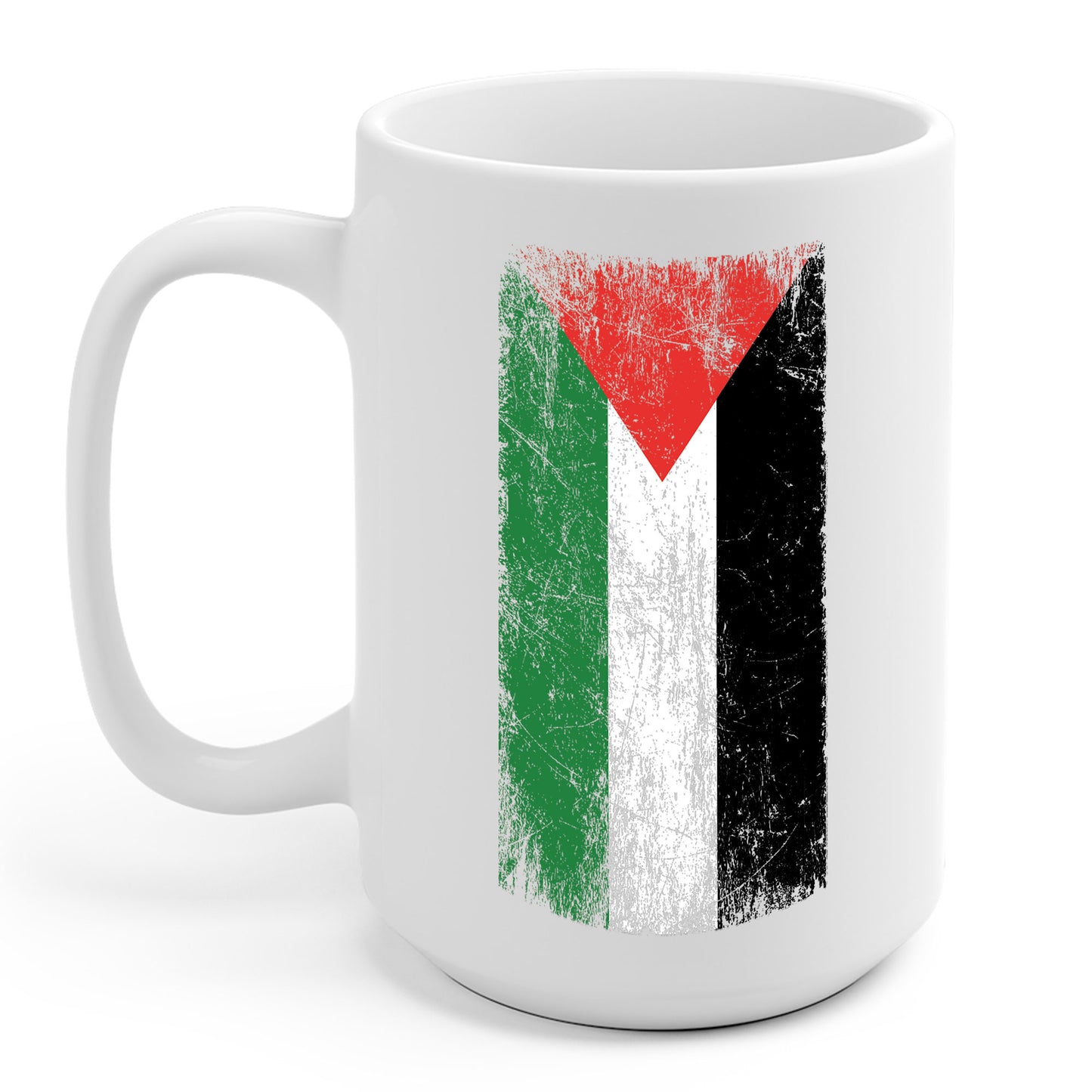 Distressed  Palestine Flag I love Palestine Gaza Vintage Coffee Mug For Men