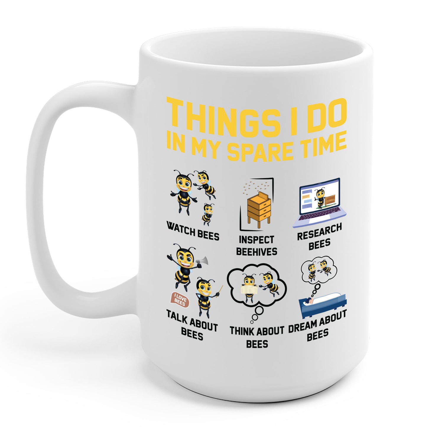 Funny Beekeeper Mug  Funny Beekeeping Gifts For Beekeeper Things I Do In My Spare Time Coffee Mug