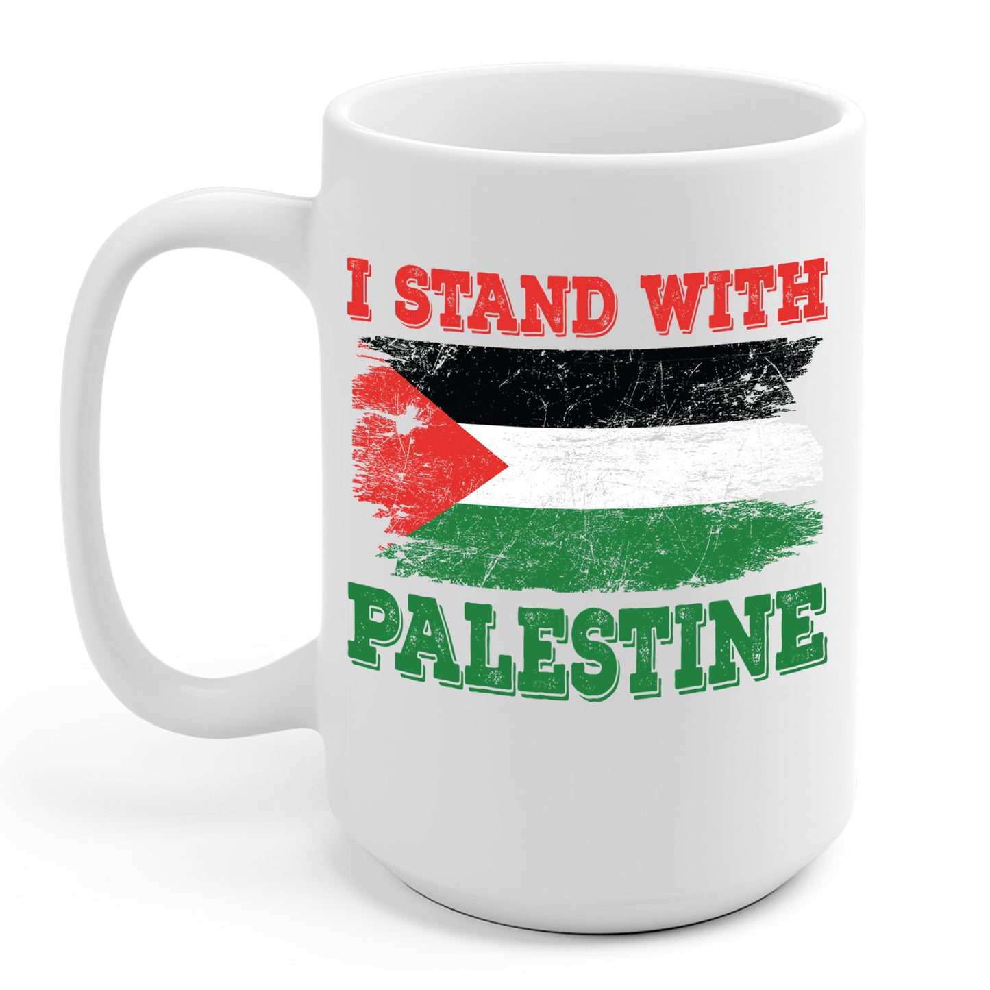 I Stand With Palestine Free Palestine Flag Gaza Palestinian Flag Coffee Mug For Men Women