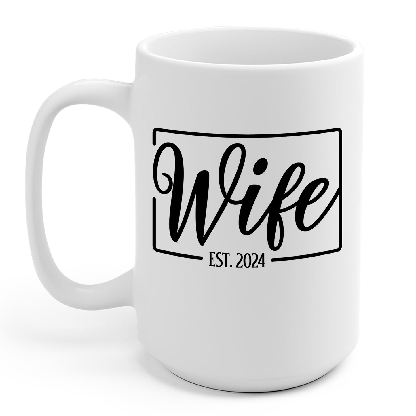 Wife Est 2024 Just Married Honeymoon Wedding Couples Coffee Mug For Women