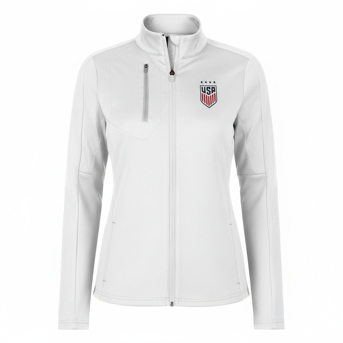 Womens Antigua White USWNT Generation Full-Zip Jacket