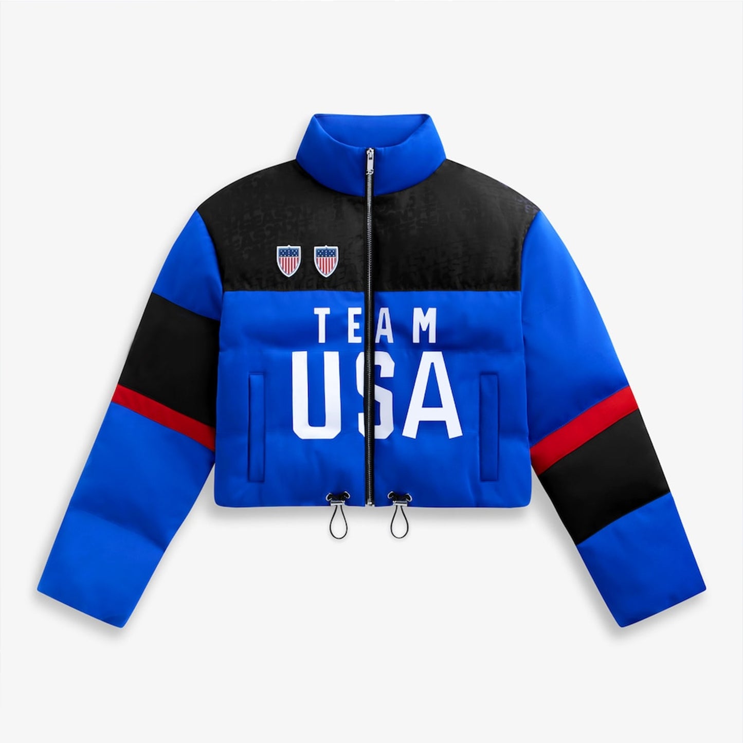 Women's Blue Team USA Cropped Puffer Jacket