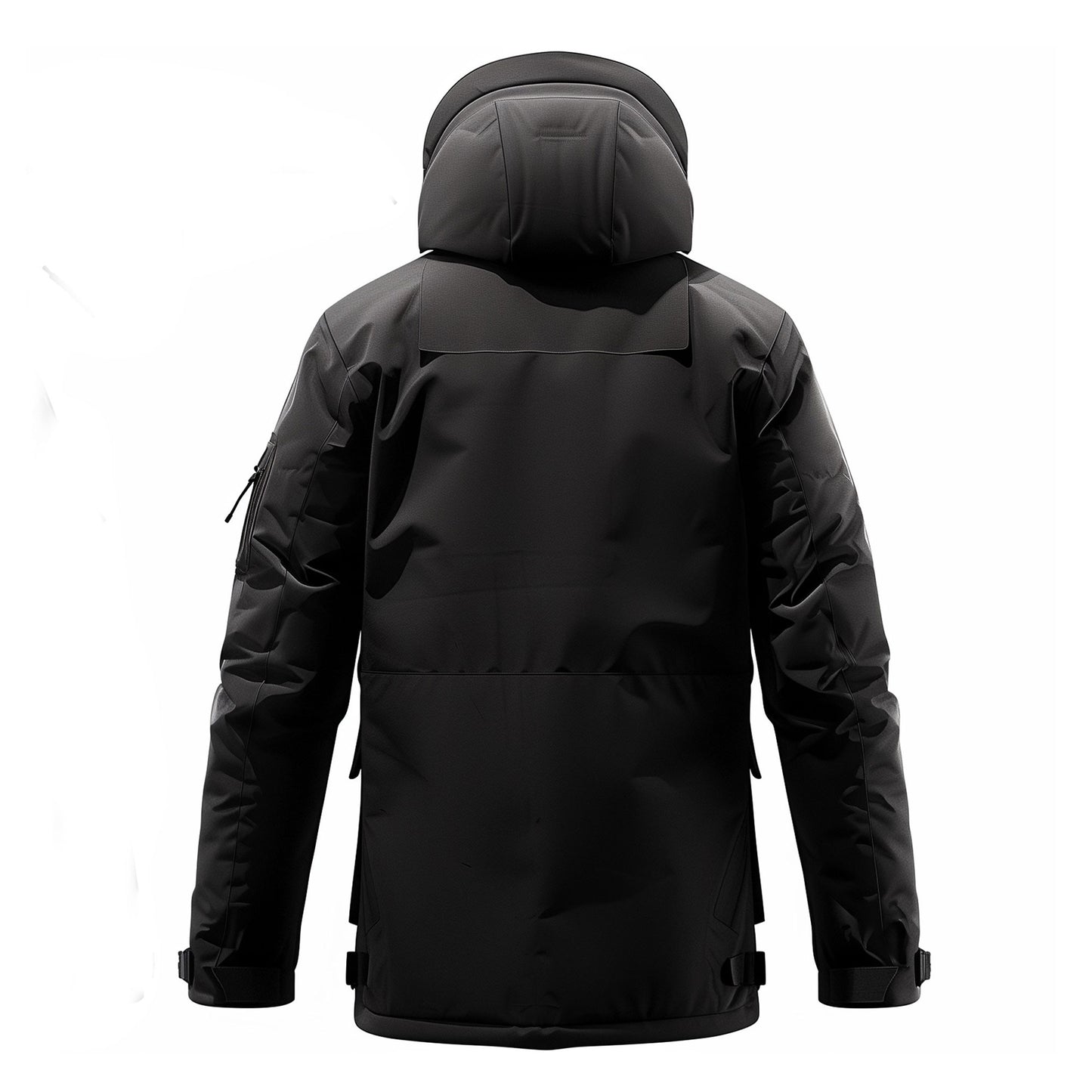 Mens Down Jacket Down Parka Minimalist Lightweight Black Red Contrast Removable Hood Winter Coat Warm Parka Jackets