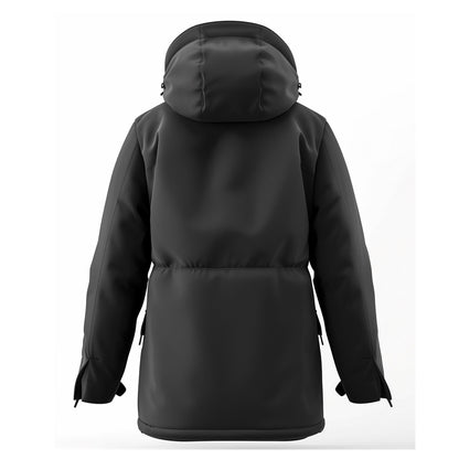 Mens Down Jacket Classic Down Parka Minimalist Lightweight Bottle Green Removable Hood Winter Coat Warm Parka Jackets