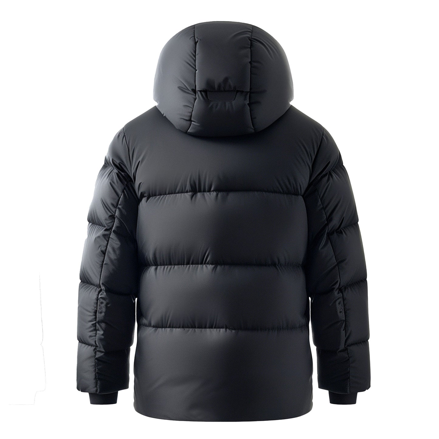 Mens Down Jacket Classic Grey Down Parka Minimalist lightweight Removable Hood Winter Coat Warm Parka Jackets