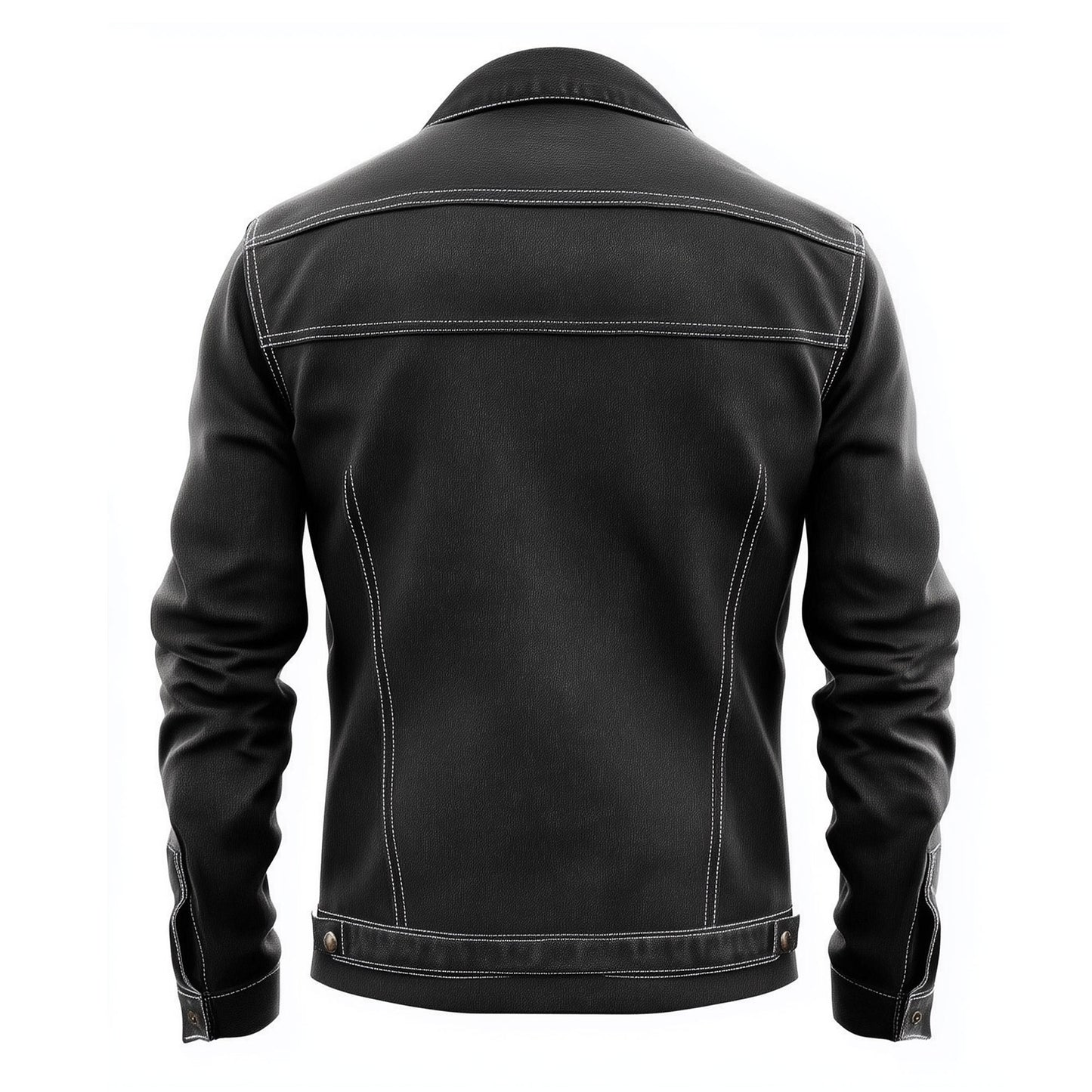 Mens Jean Jacket Bottle Black Trucker Style Jacket Button-down Front, Chest  and Waist Pockets Denim Jackets