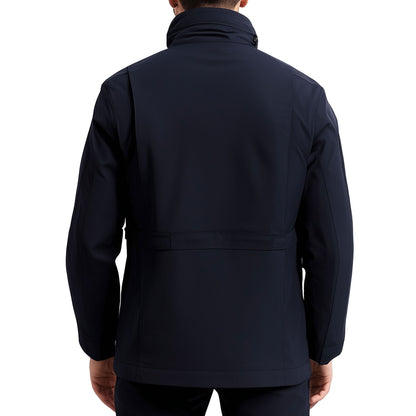 Mens Field Jacket Classic M-65 Field Jackets Navy Blue Hip-Length Large Exterior Pockets Hooded Outdoor Durable Materials Nylon Winter Jacket