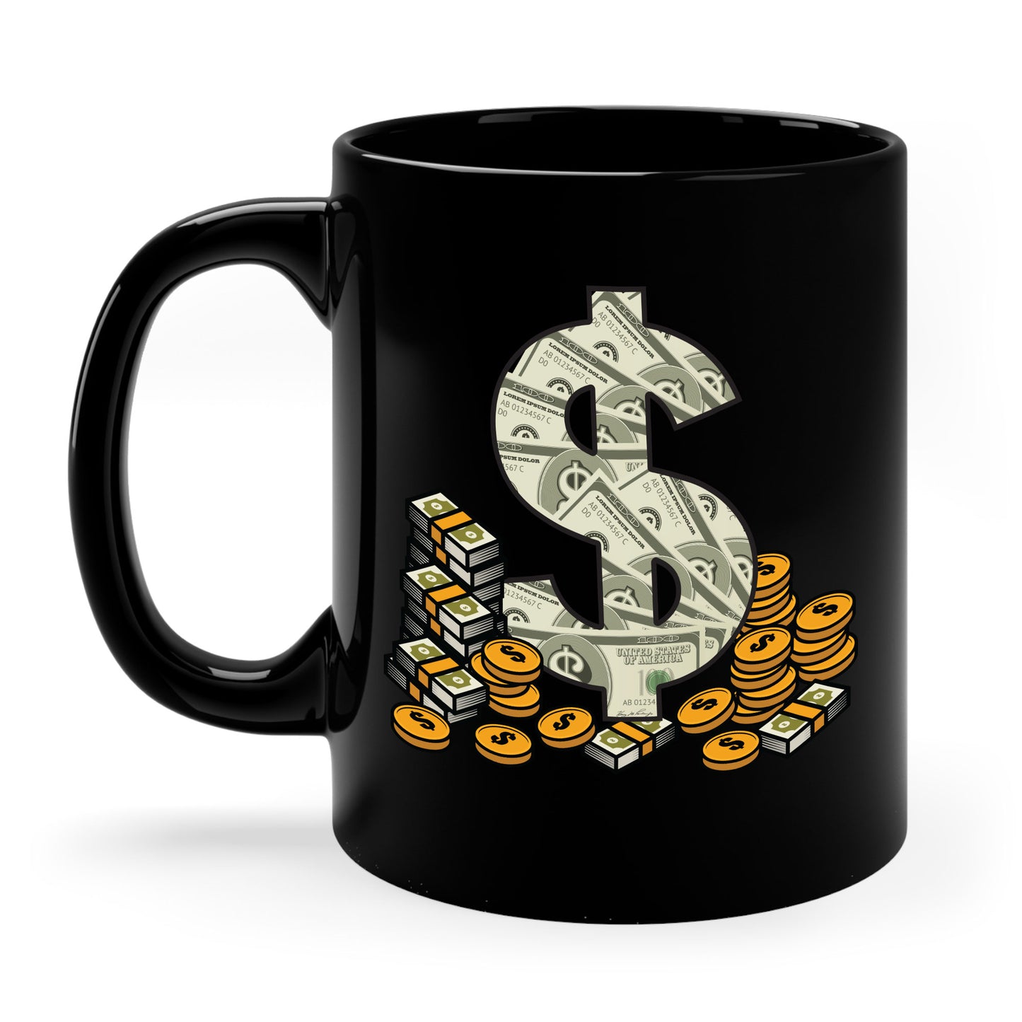 Cool As Dollar Bill Dollar Sign $$ Gift Coffee Mug For Men Women