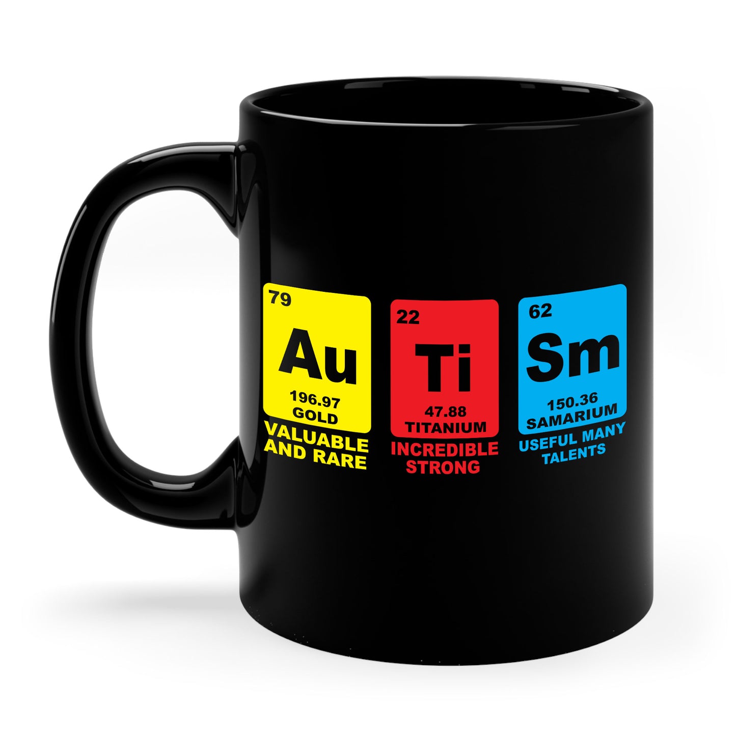 Autism Awareness Women Men Kids Elements Periodic Table ASD Chemistry Coffee Mug