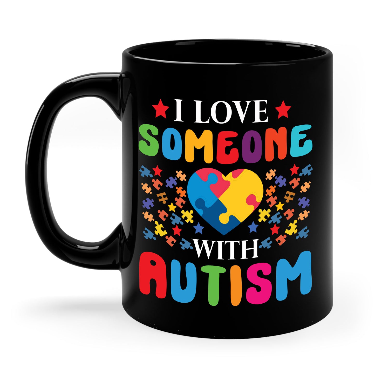 Funny I Love Someone with Autism Awareness Coffee Mug For Men Women