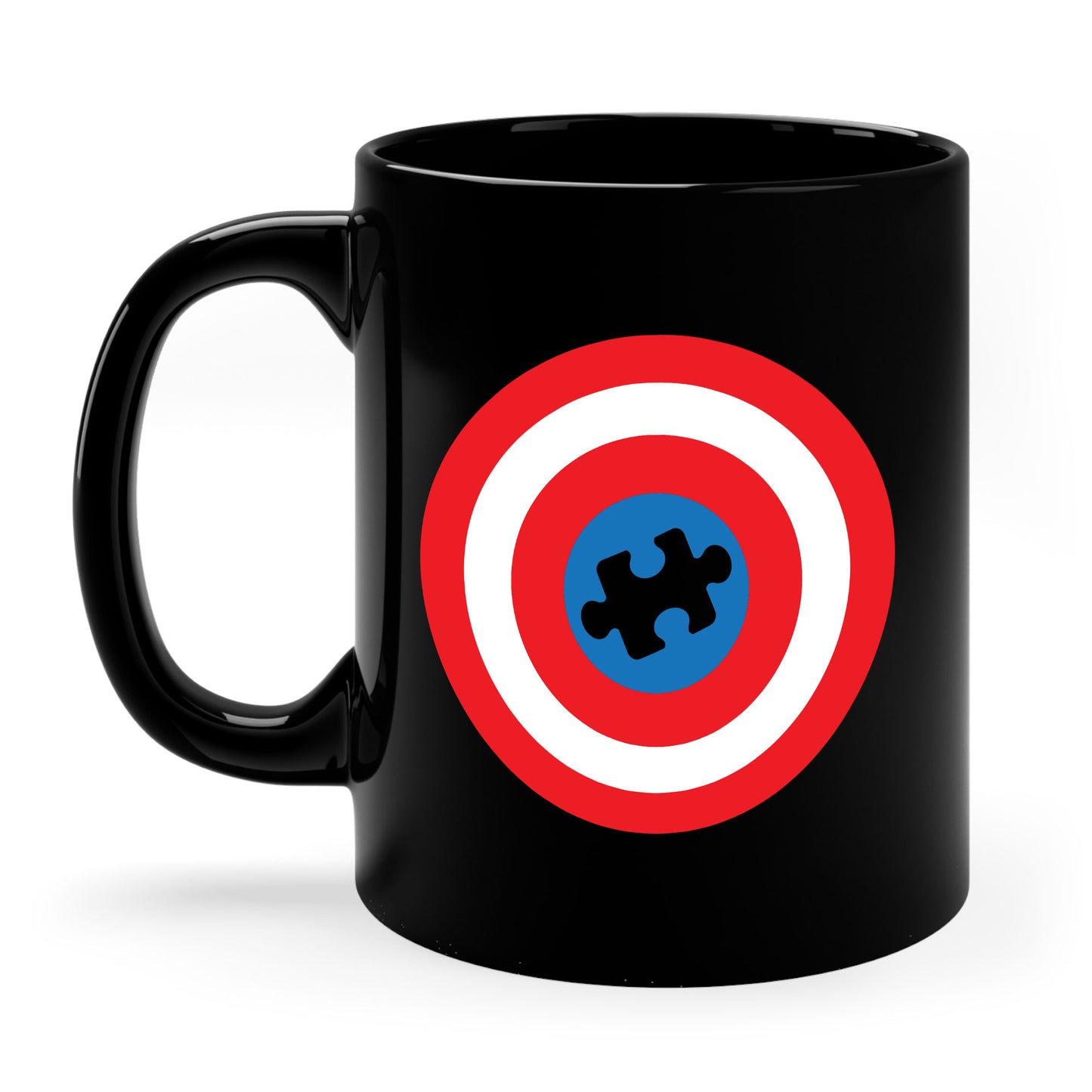 Captain Autism Awareness Superhero Puzzle Shield Coffee Mug For Men Women