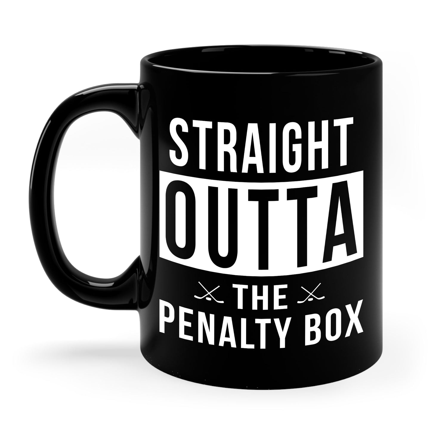 Funny Ice Hockey Straight Outta Penalty Box Coffee Mug For Men Women