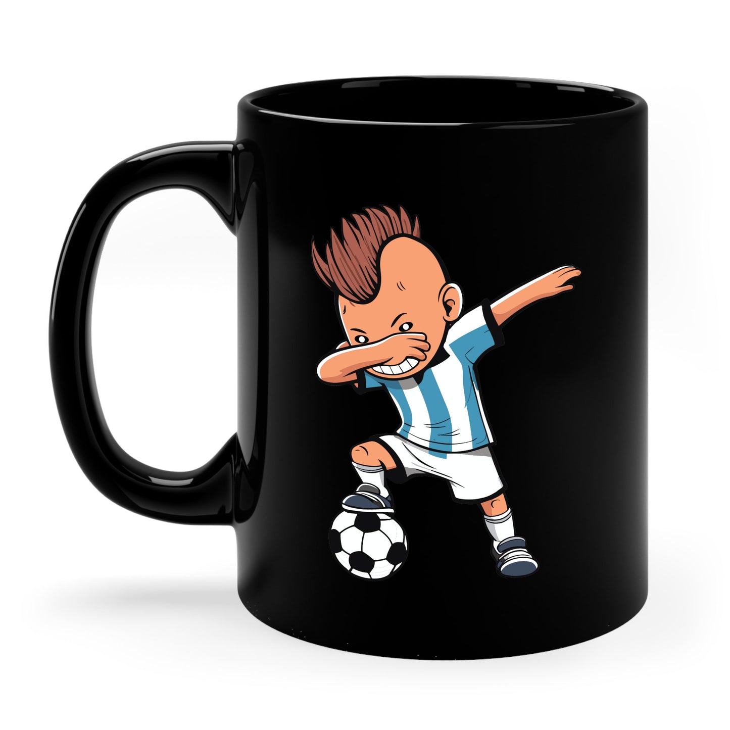 Funny Dabbing Soccer Argentina Jersey Mug, Dab Kids Boys Coffee Mug For Men Women Kids