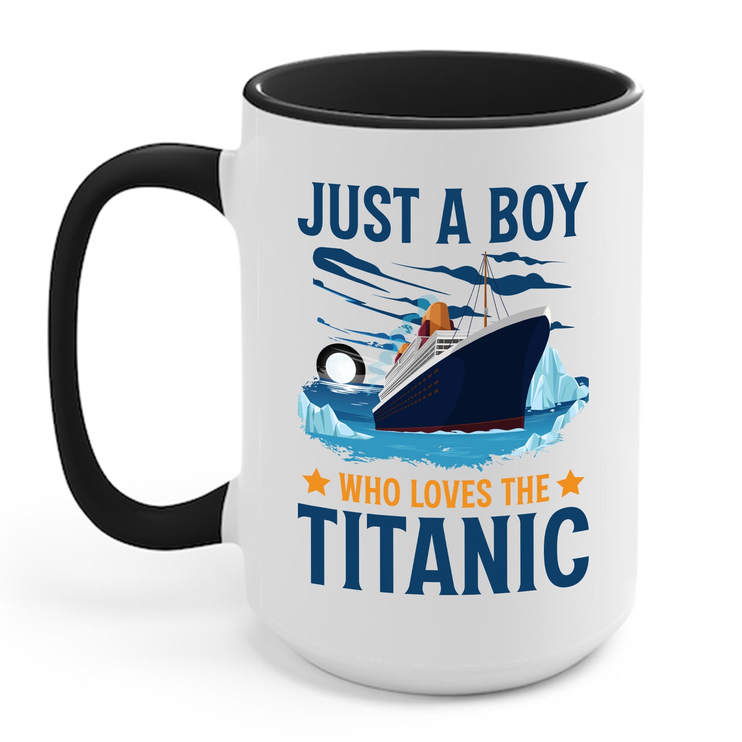 Just A Boy Who Just Loves The Rms Titanic Cruise Ship Coffee Mug For Men Women