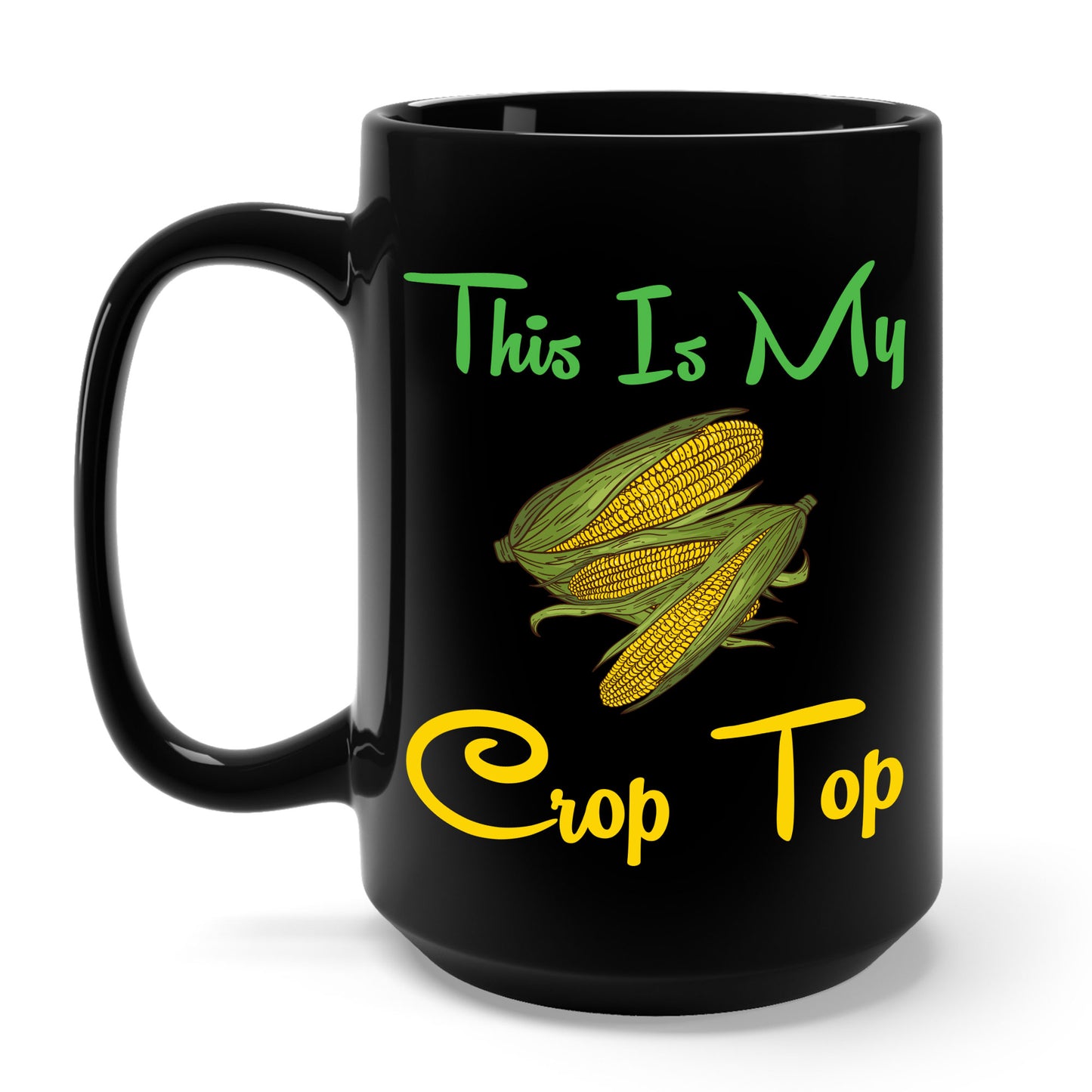 Funny This is my Crop Top Farmer Farming Corn Lover Pun Joke Coffee Mug