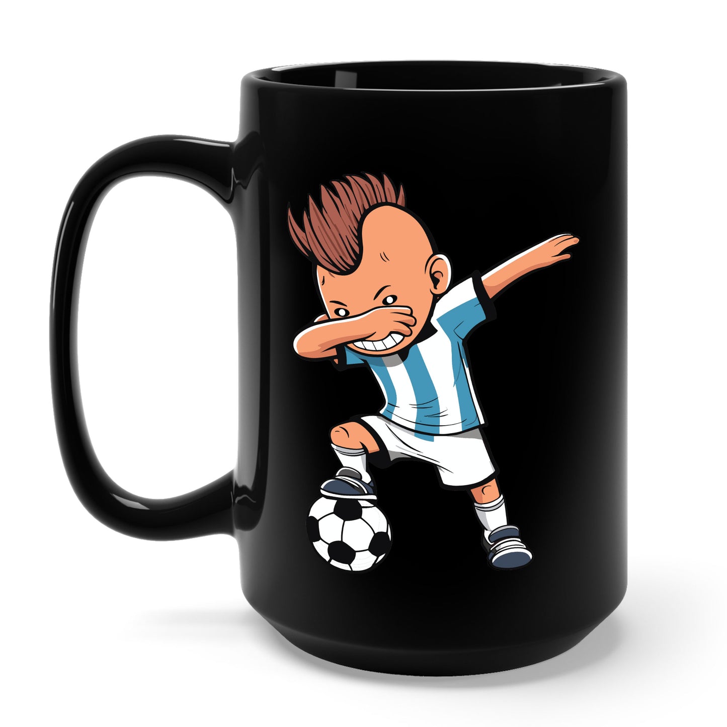 Funny Dabbing Soccer Argentina Jersey Mug, Dab Kids Boys Coffee Mug For Men Women Kids