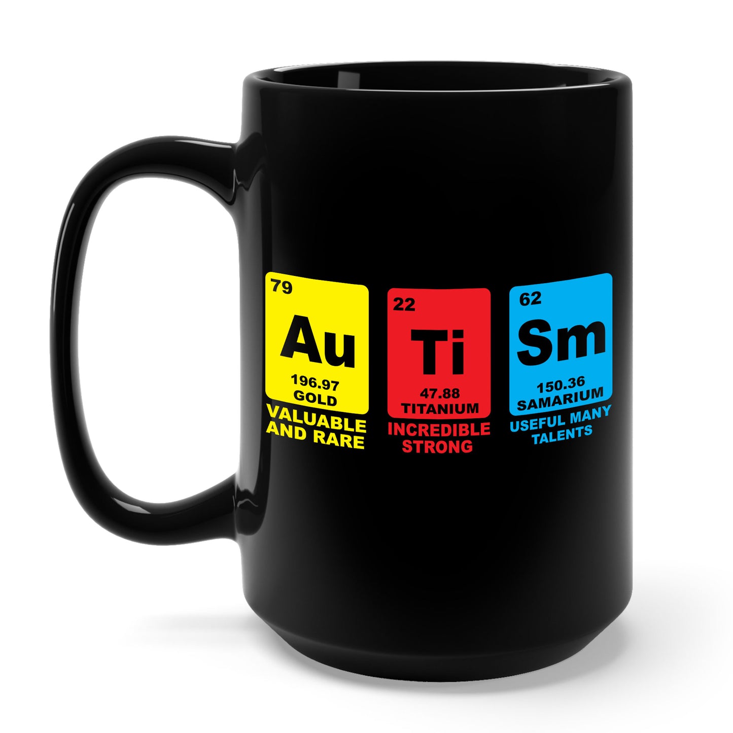 Autism Awareness Women Men Kids Elements Periodic Table ASD Chemistry Coffee Mug